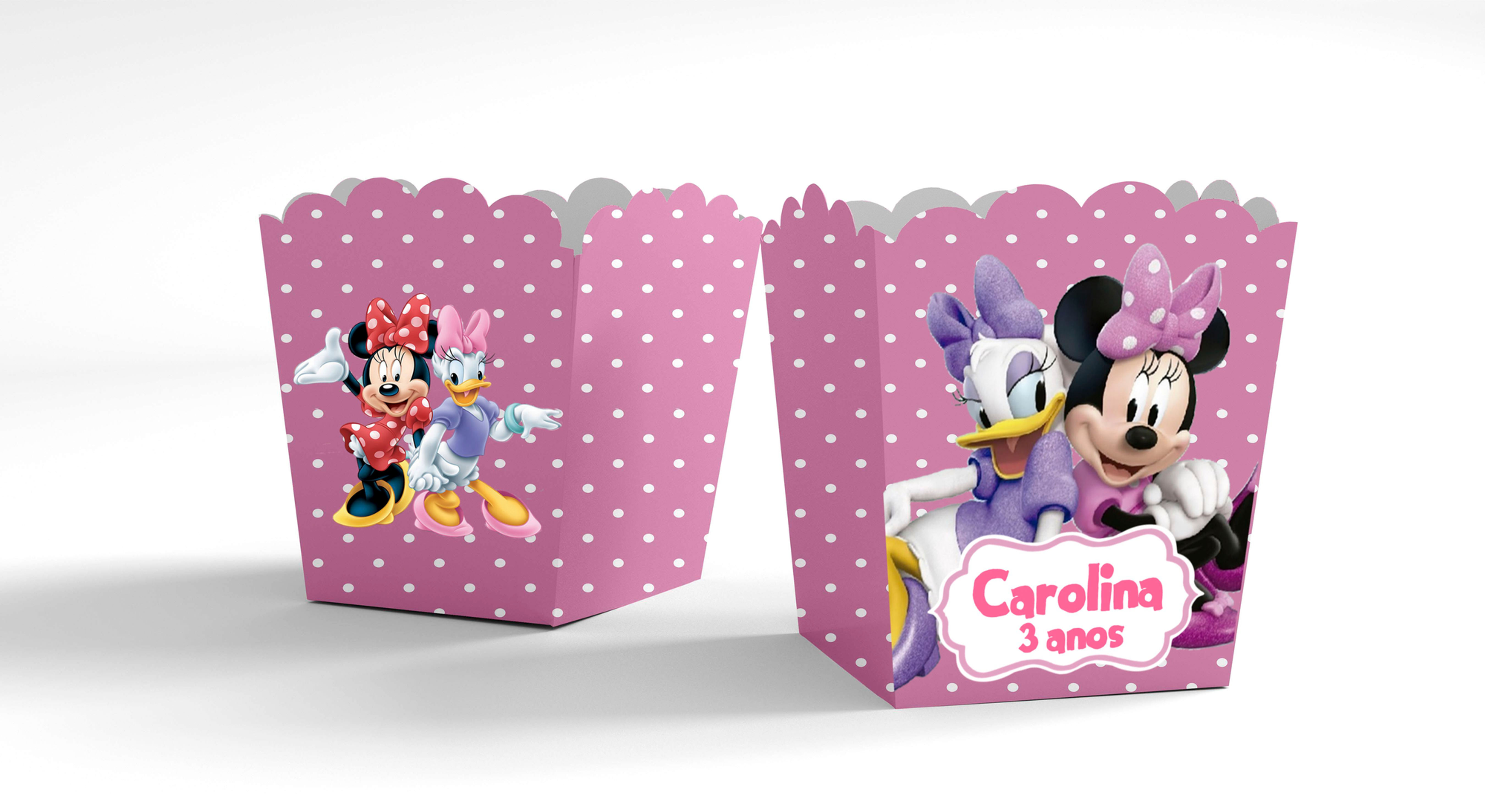 Caixa Pipocas Minnie e Margarida