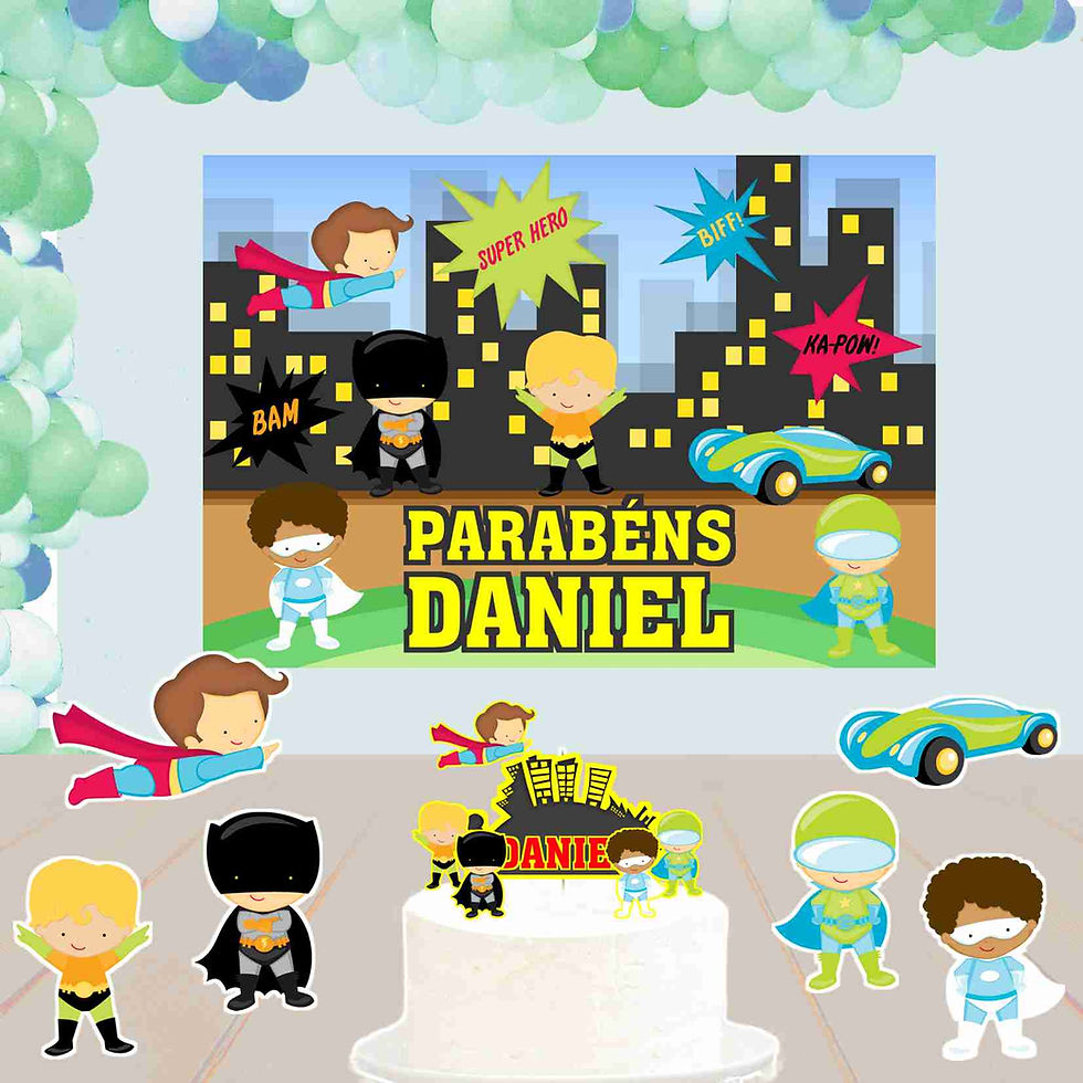 Kit de Festa Básico 1 Super-heróis 3