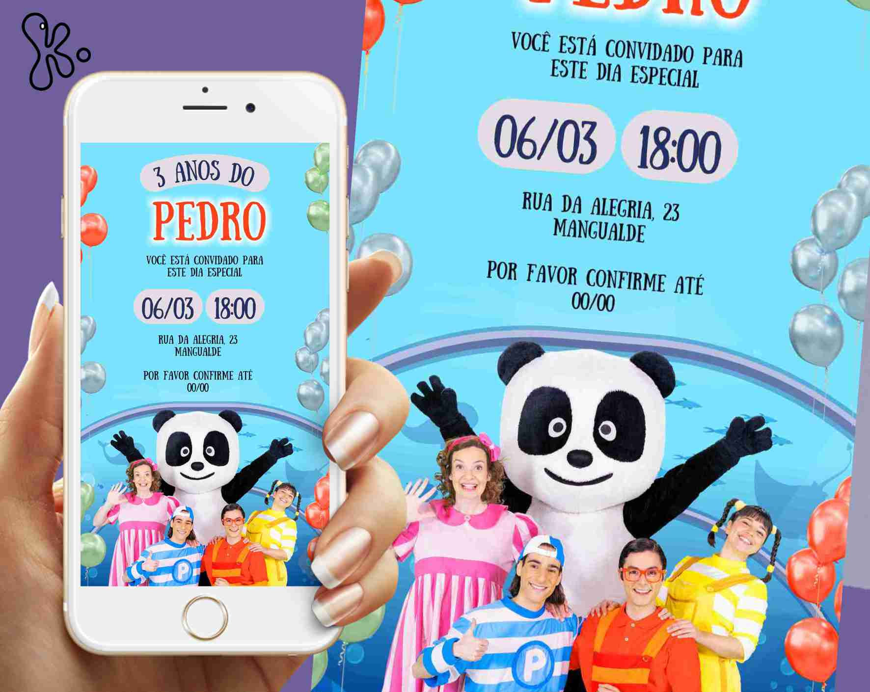 Convite Digital Panda e os Caricas 6