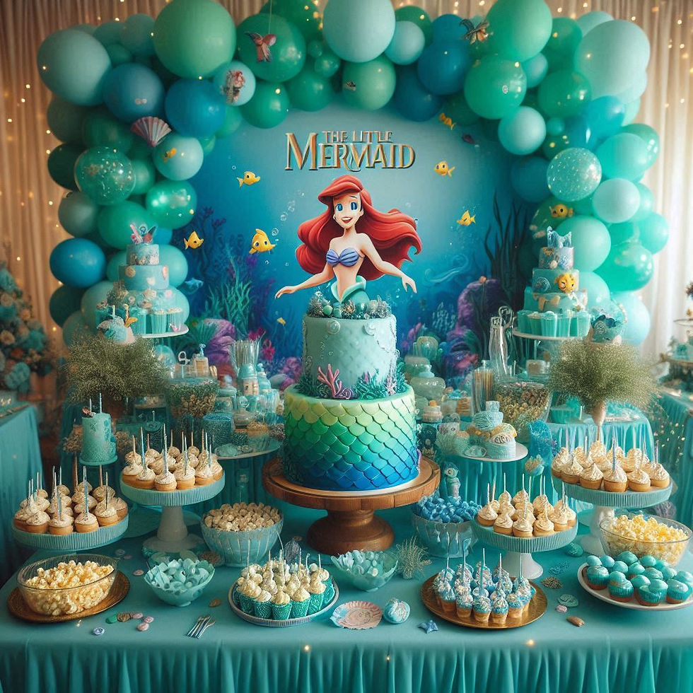 Ideias para Organizar uma Festa de Aniversário com o Tema Ariel a ...