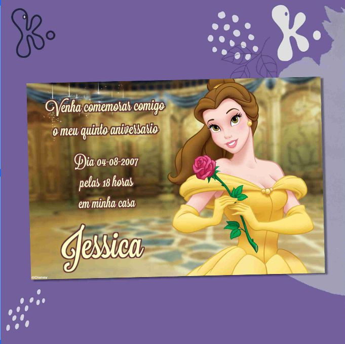 Convites impressos personalizados com oferta de convite digital para festa infantil