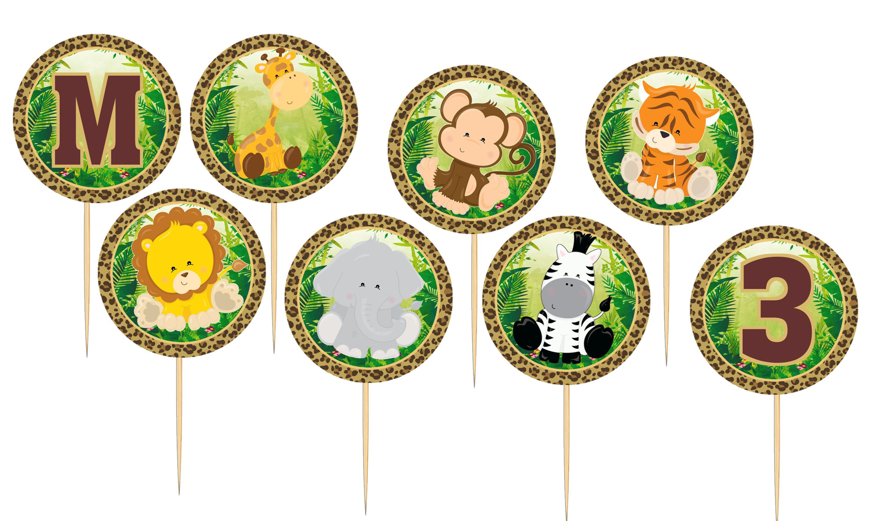 Toppers doces salgados Safari 2