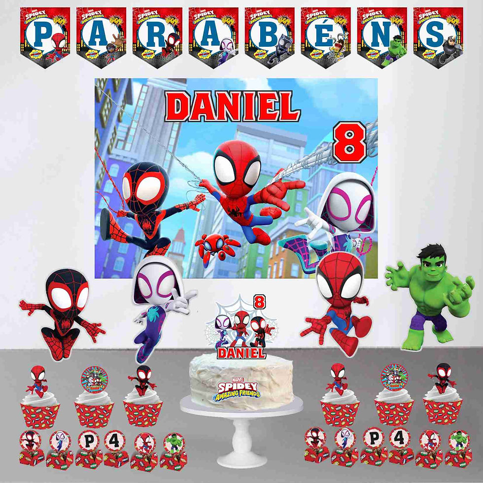 Kit Só Um Bolinho 2 Spidey e a sua Superequipa