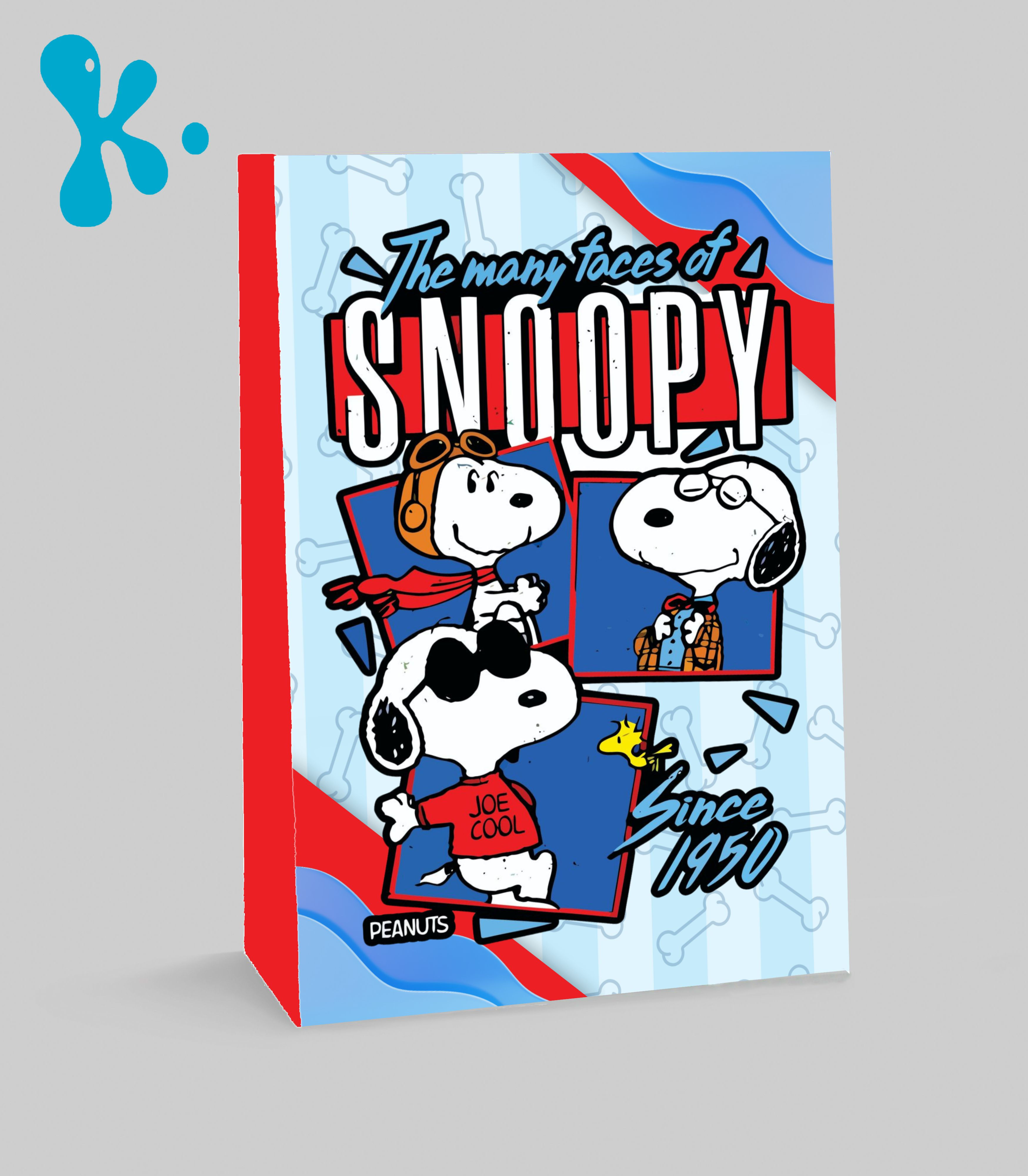 Saco lembrança personalizado Snoopy com personagens Peanuts para festa infantil