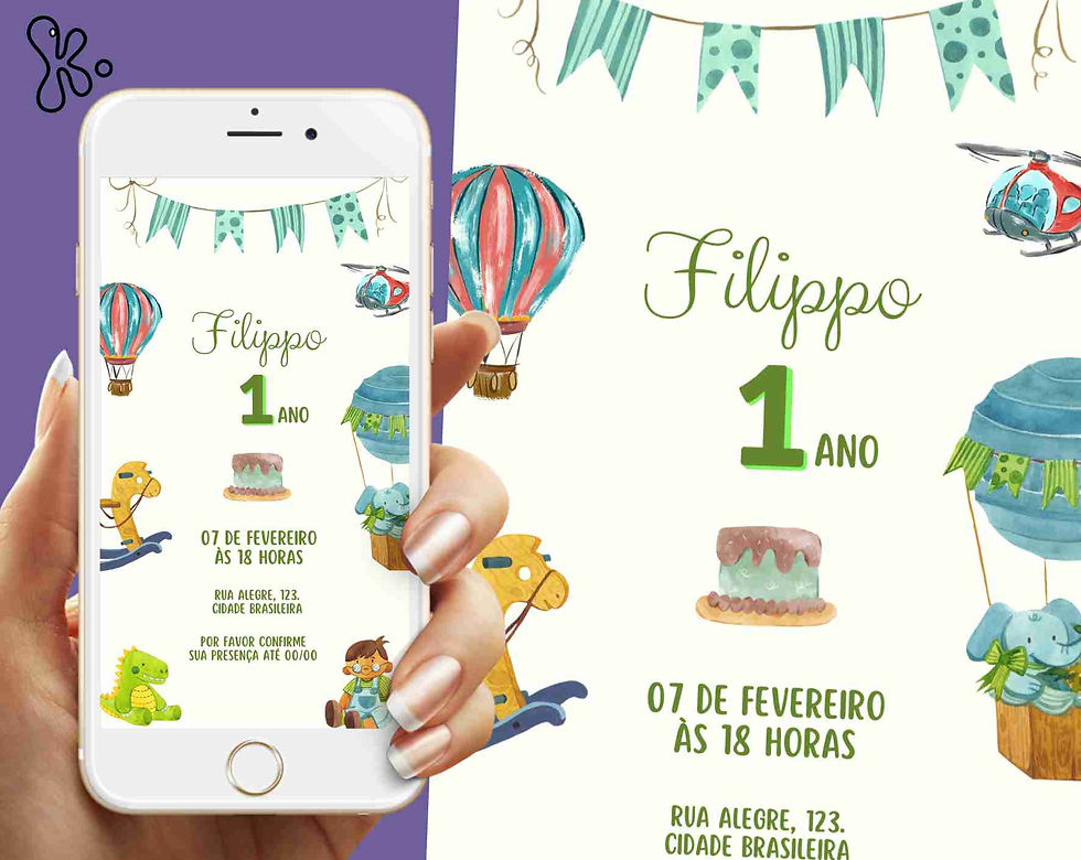 Convite Digital 1º Aniversário 7