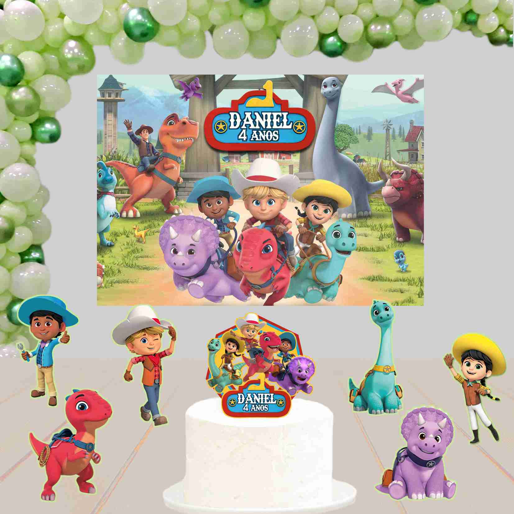 Kit de Festa Basico 1 Dino Ranch