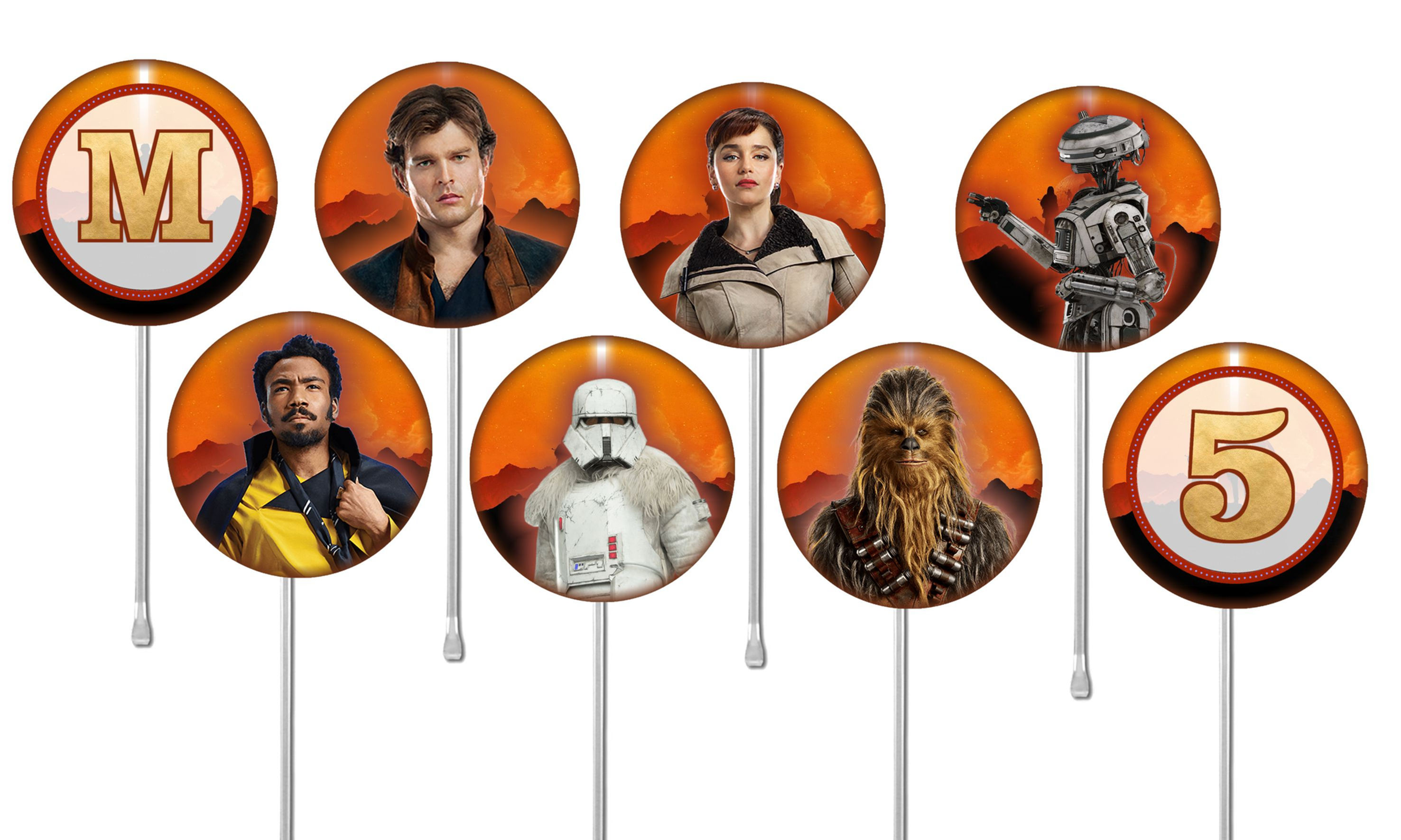 Toppers doces salgados Star Wars