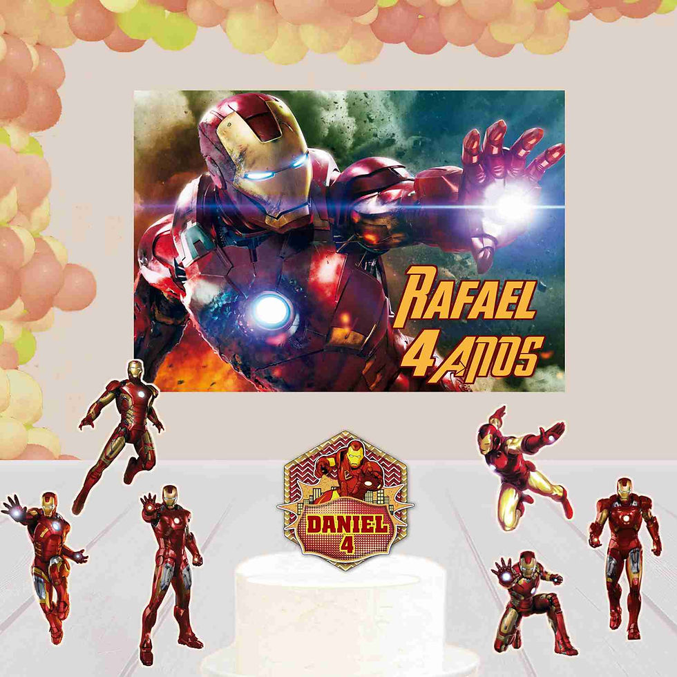 Kit de Festa Básico 1 Homem de Ferro