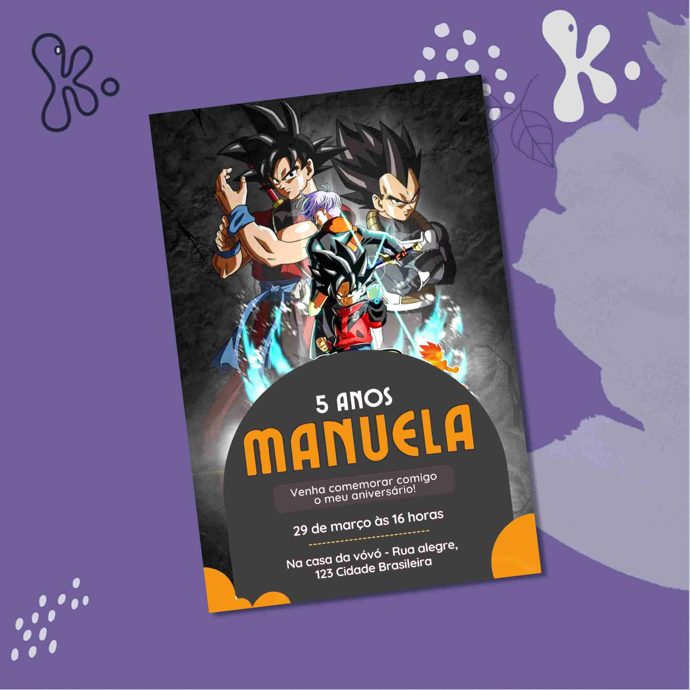 Convite Digital Dragon Ball 10