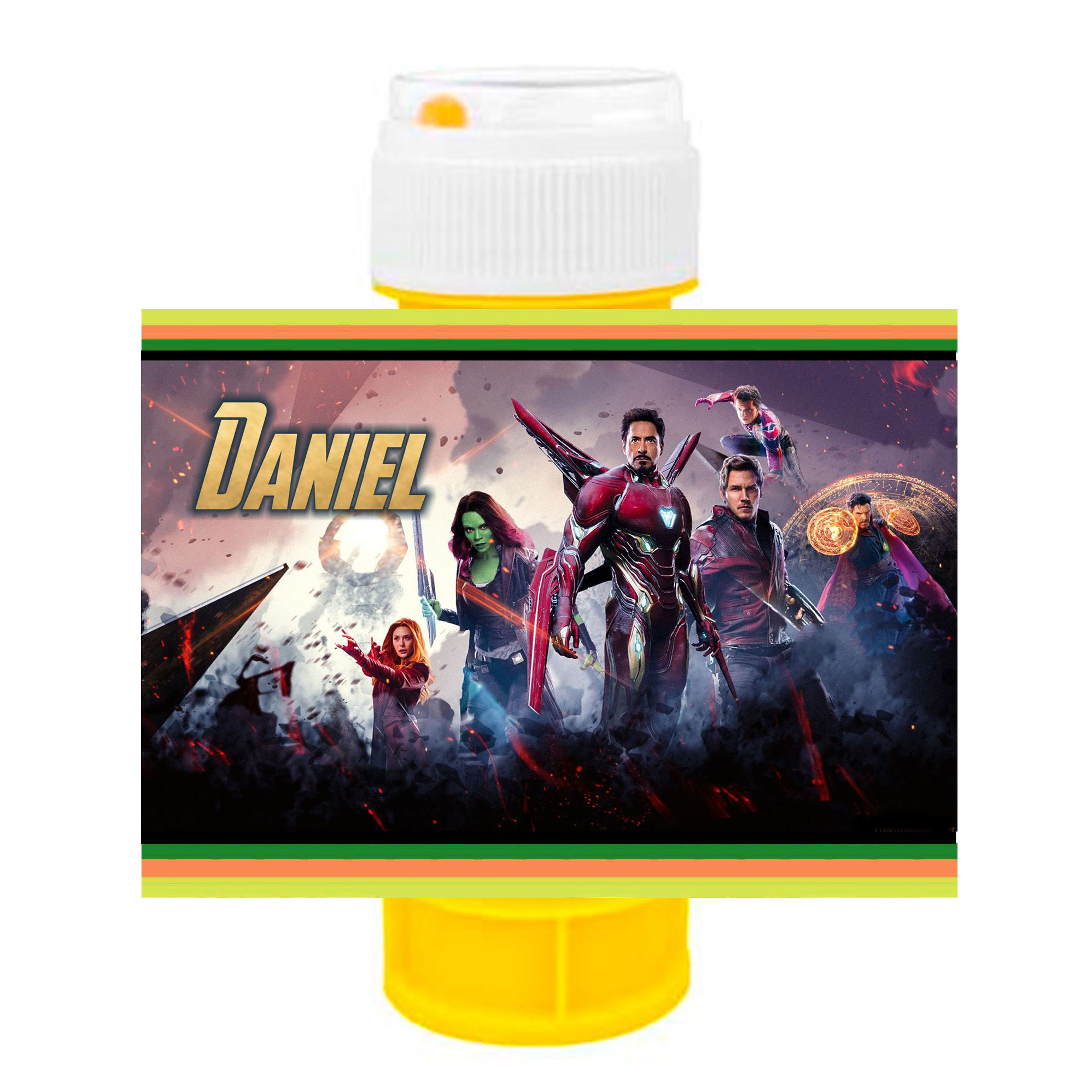 Autocolante para Bolinha de Sabão Avengers Vingadores