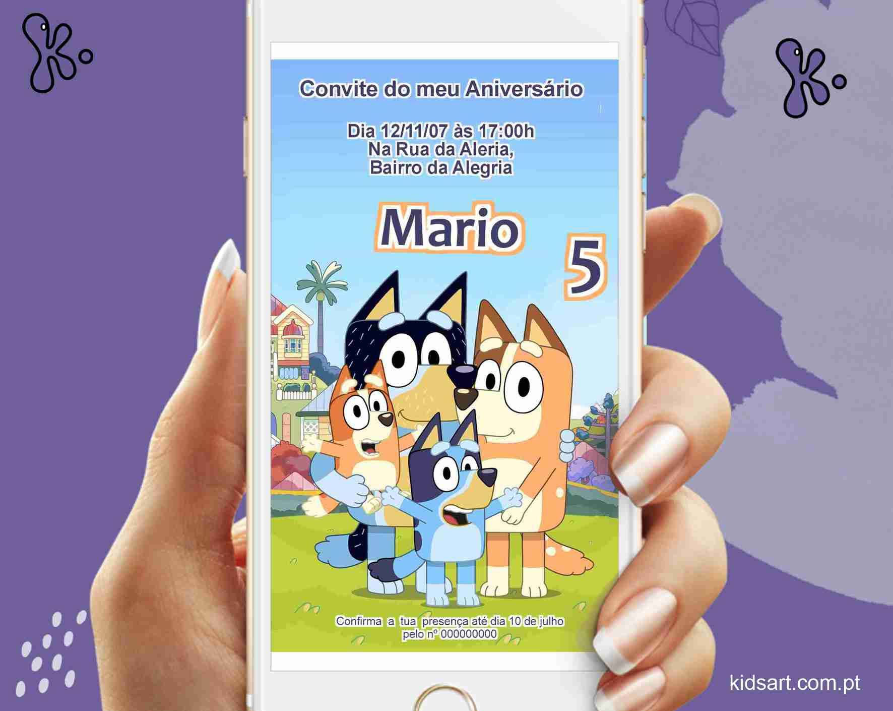 Convite Digital Bluey 3a