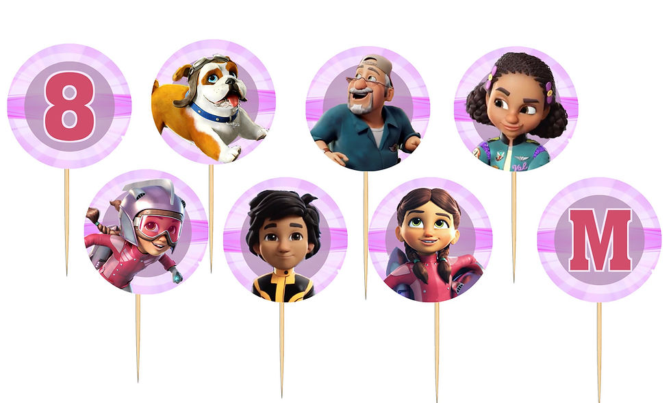 Toppers doces salgados Rocketeer