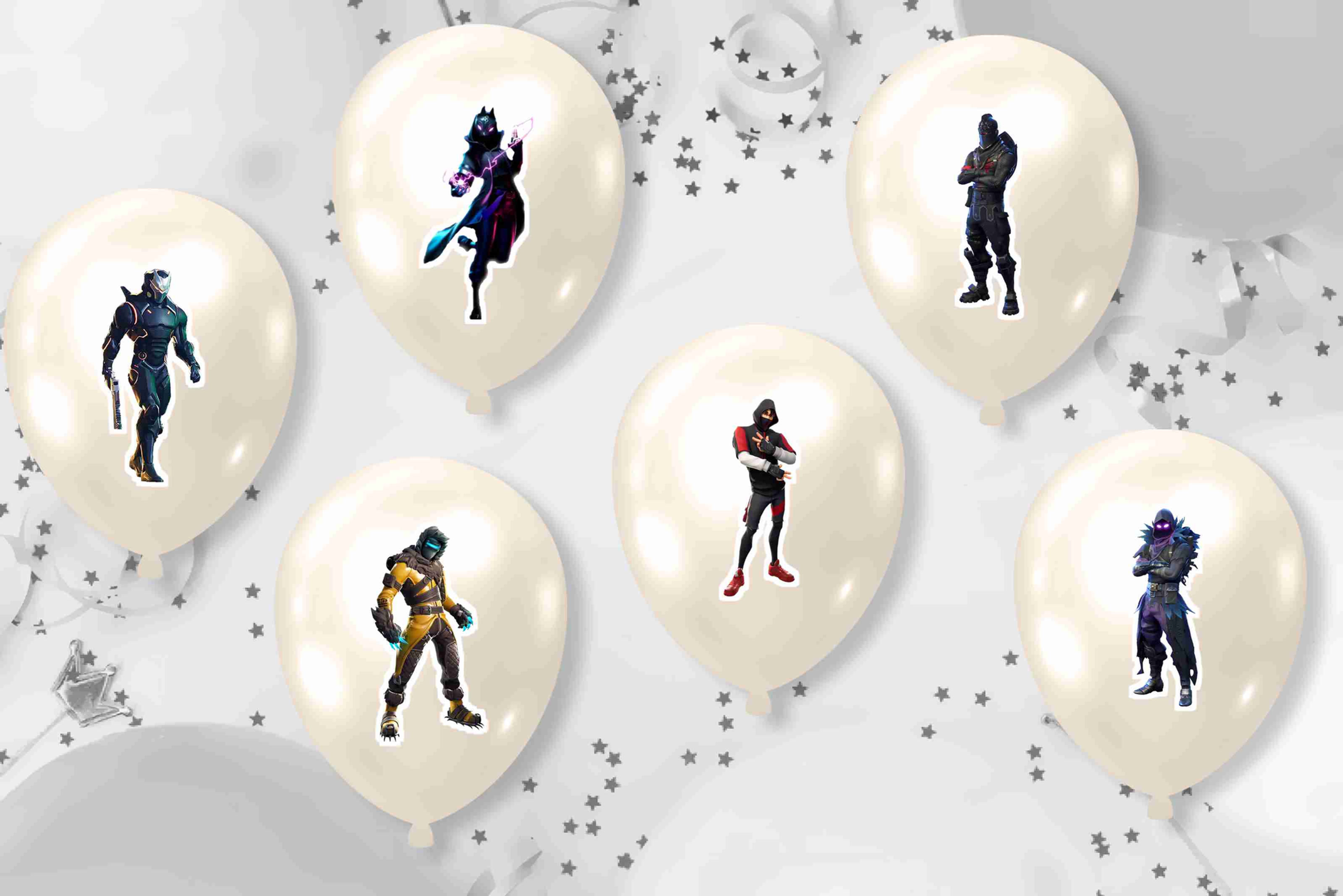 Autocolantes para balões Fortnite