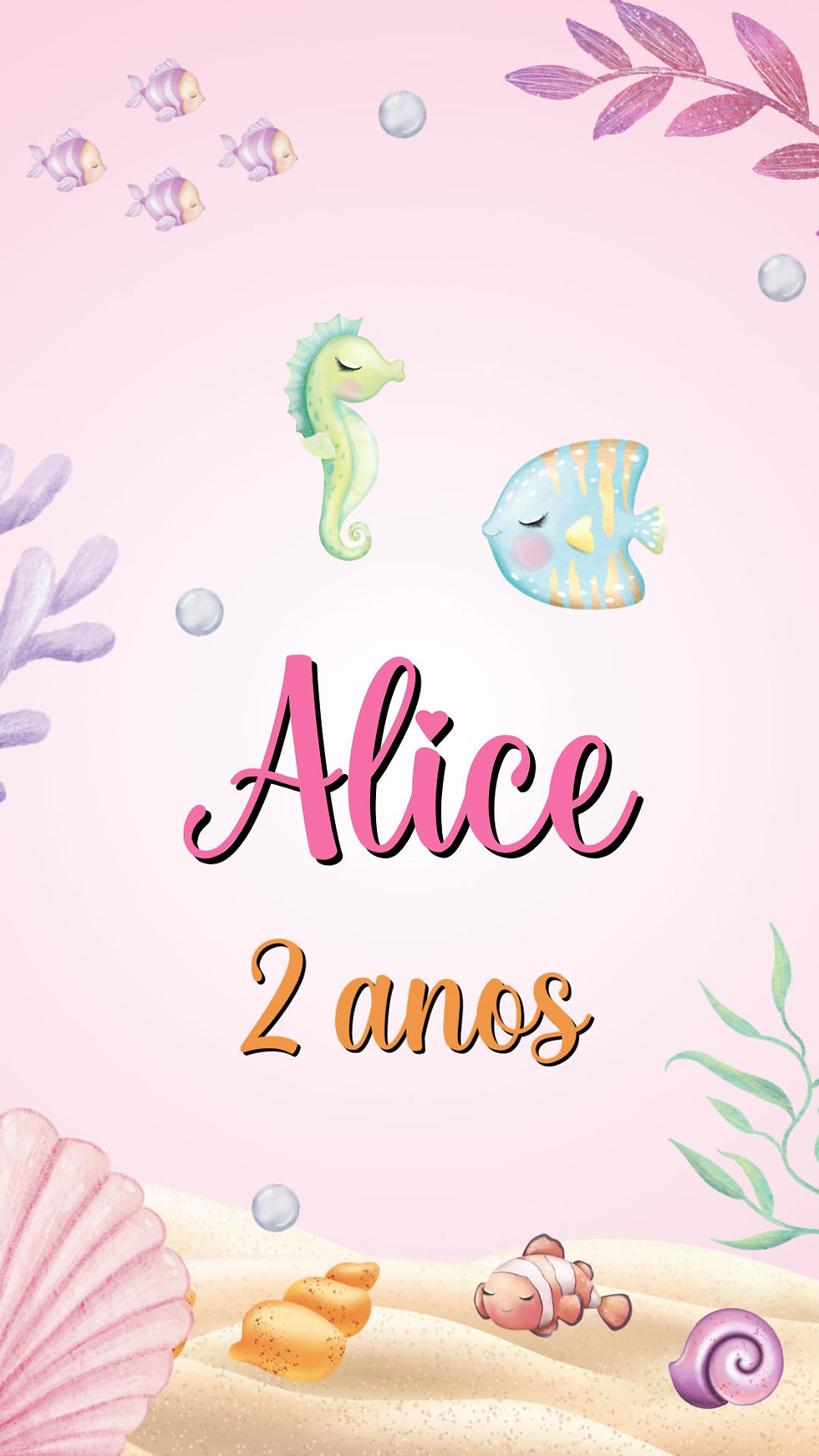 Convite Animado Fundo do Mar 3