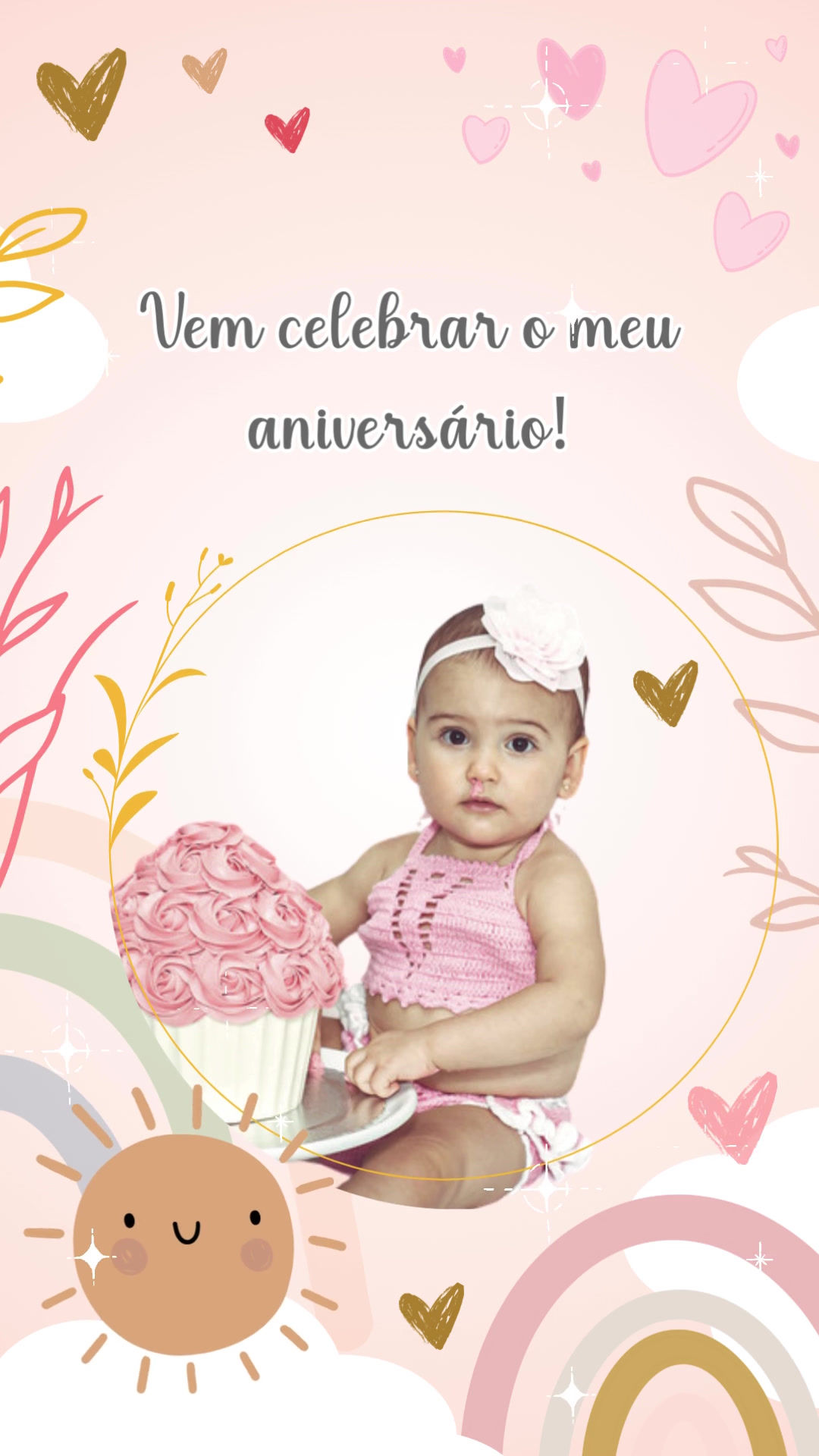 Convite Animado Arco-íris