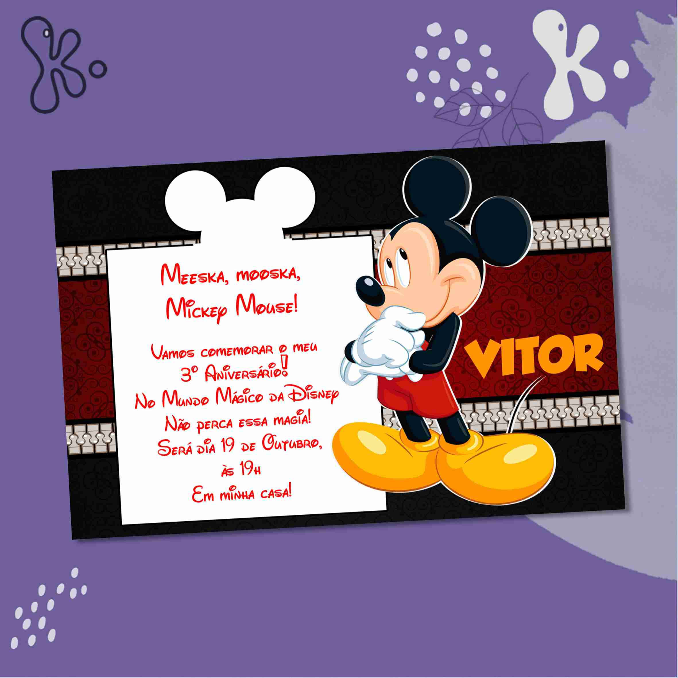 Convite Digital Mickey 8