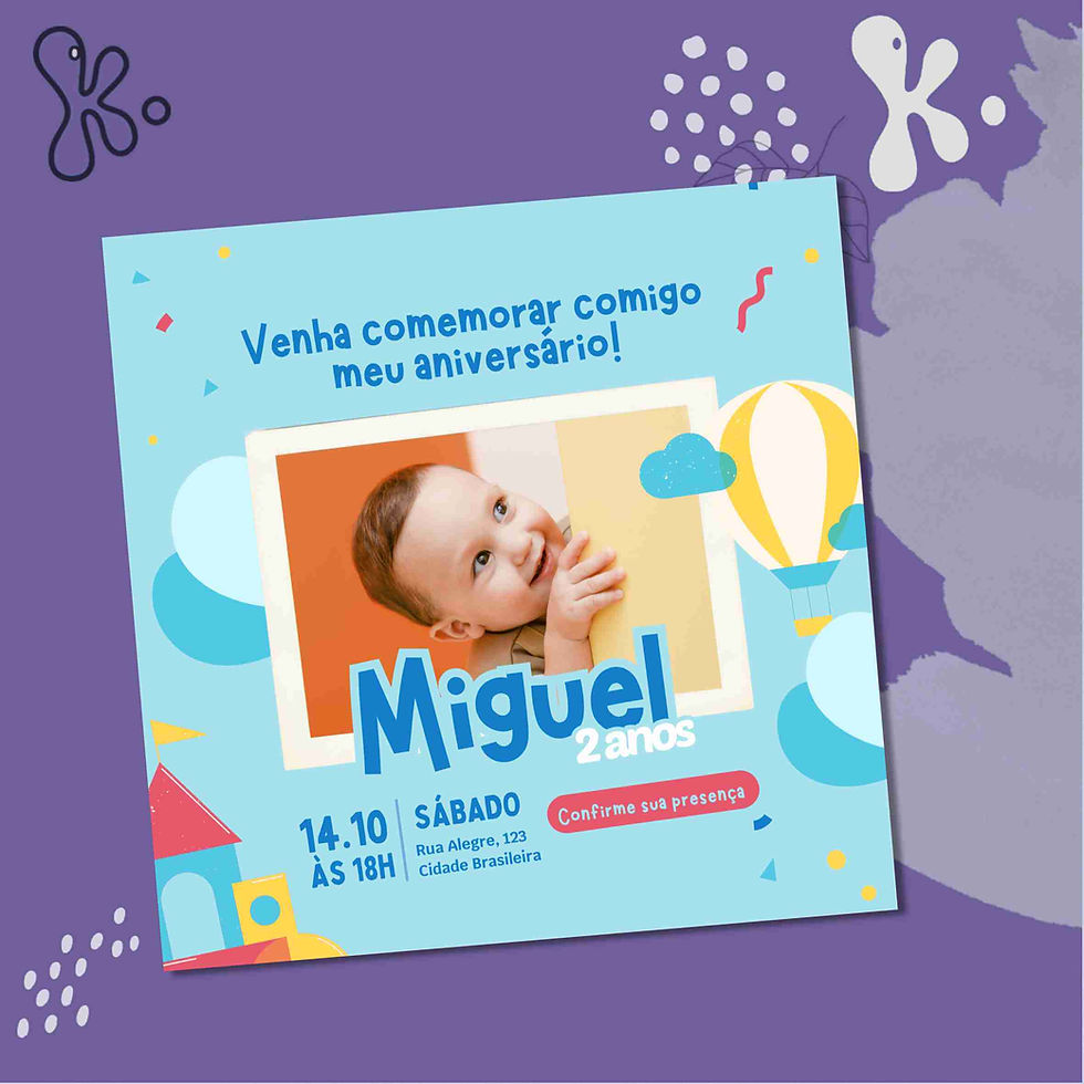 Convite Digital 1º Aniversário 1