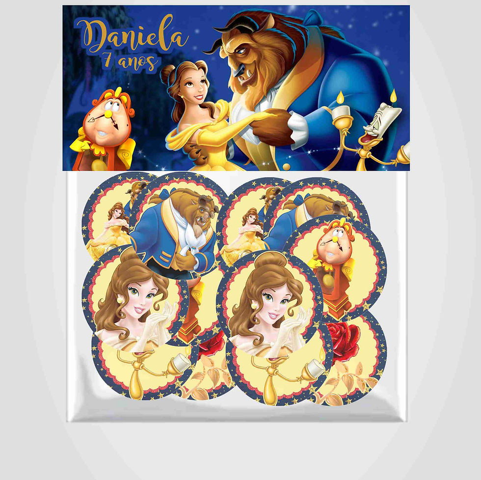 Jogo da memória 6 pares Bela e o Monstro