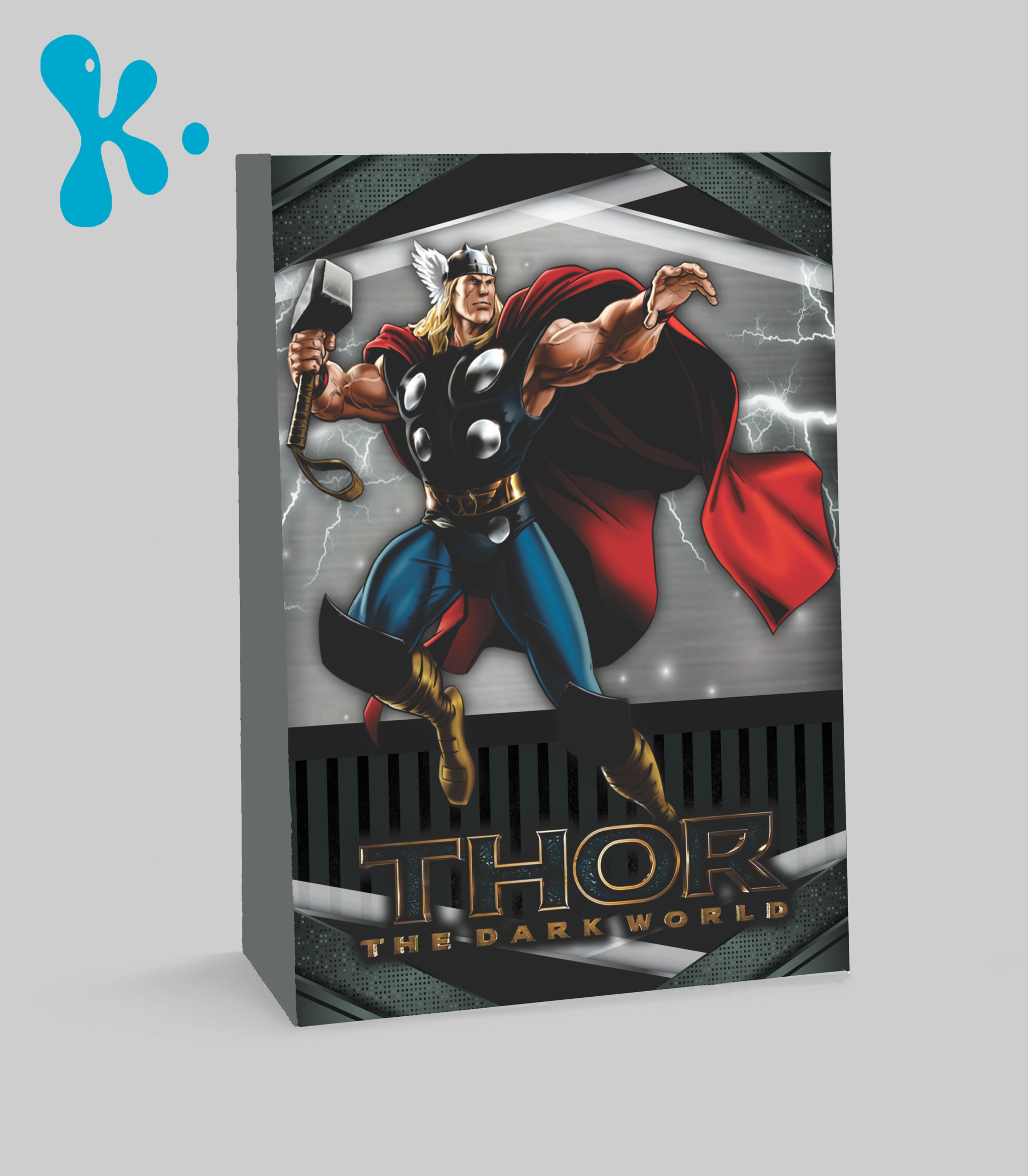 Saco lembrança Thor personalizado com ilustração do super-herói e martelo