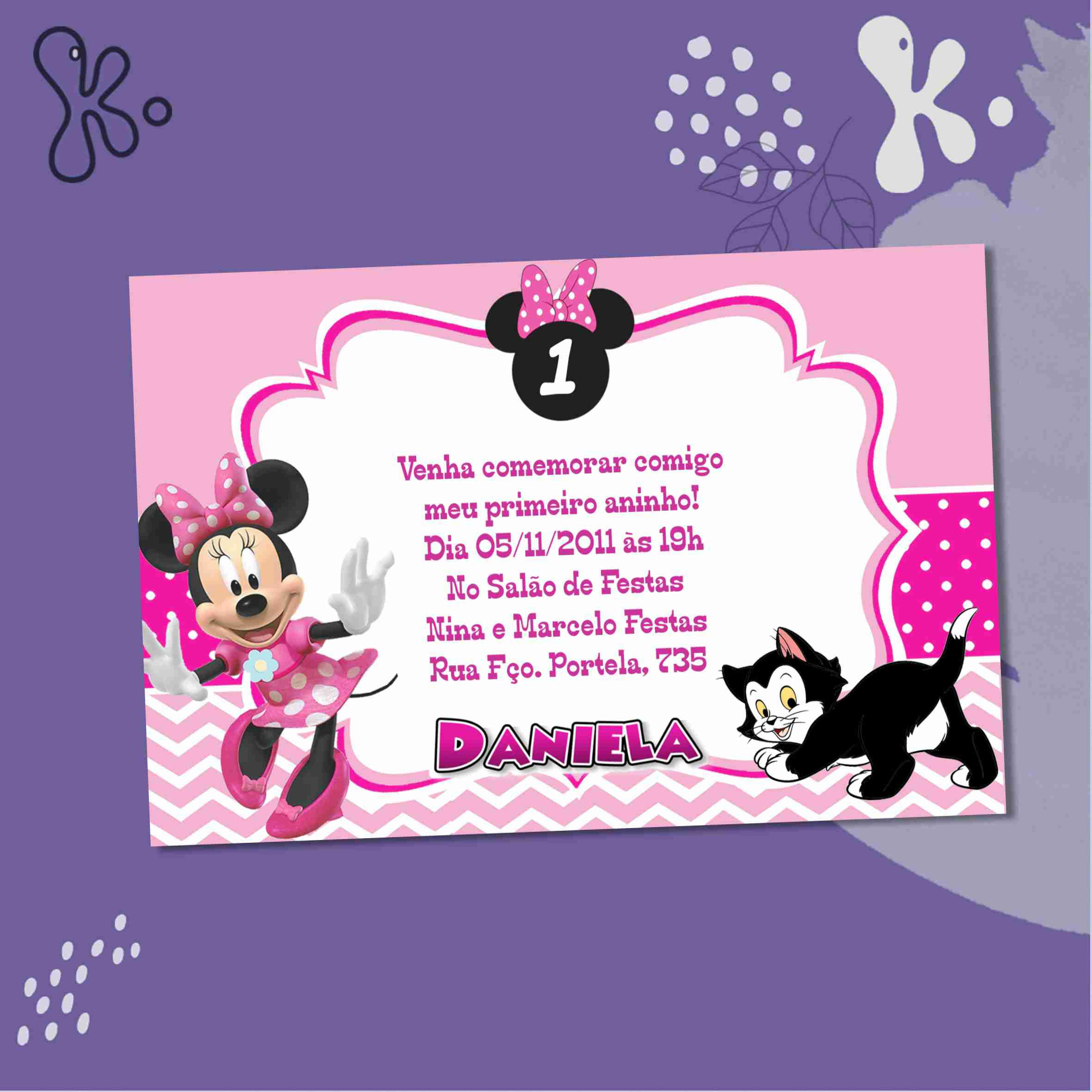 Convite Digital Minnie Rosa 4