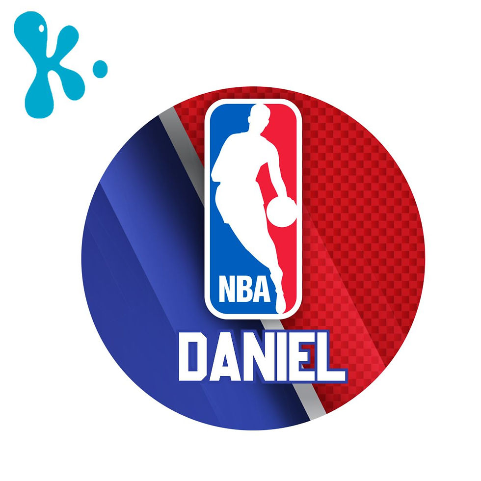 Autocolante 5 cm Basquetebol NBA