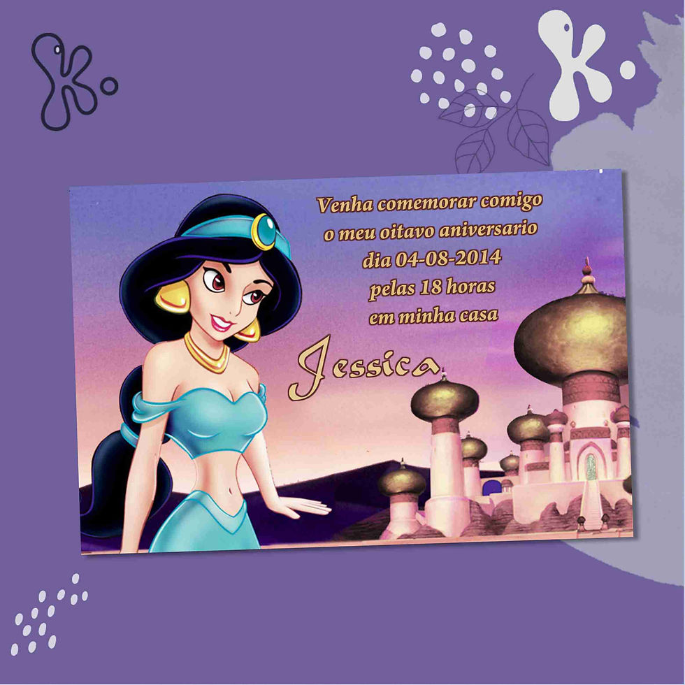 Convite Digital Princesa Jasmine 3