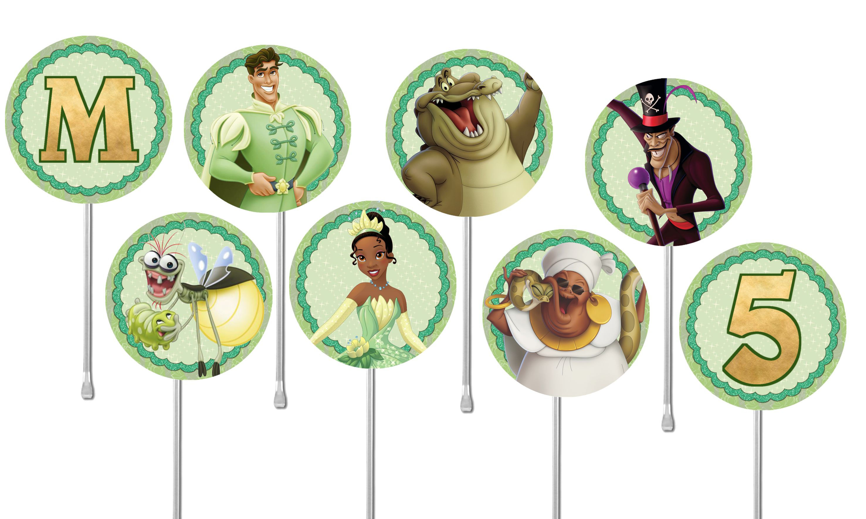 Toppers doces salgados Tiana