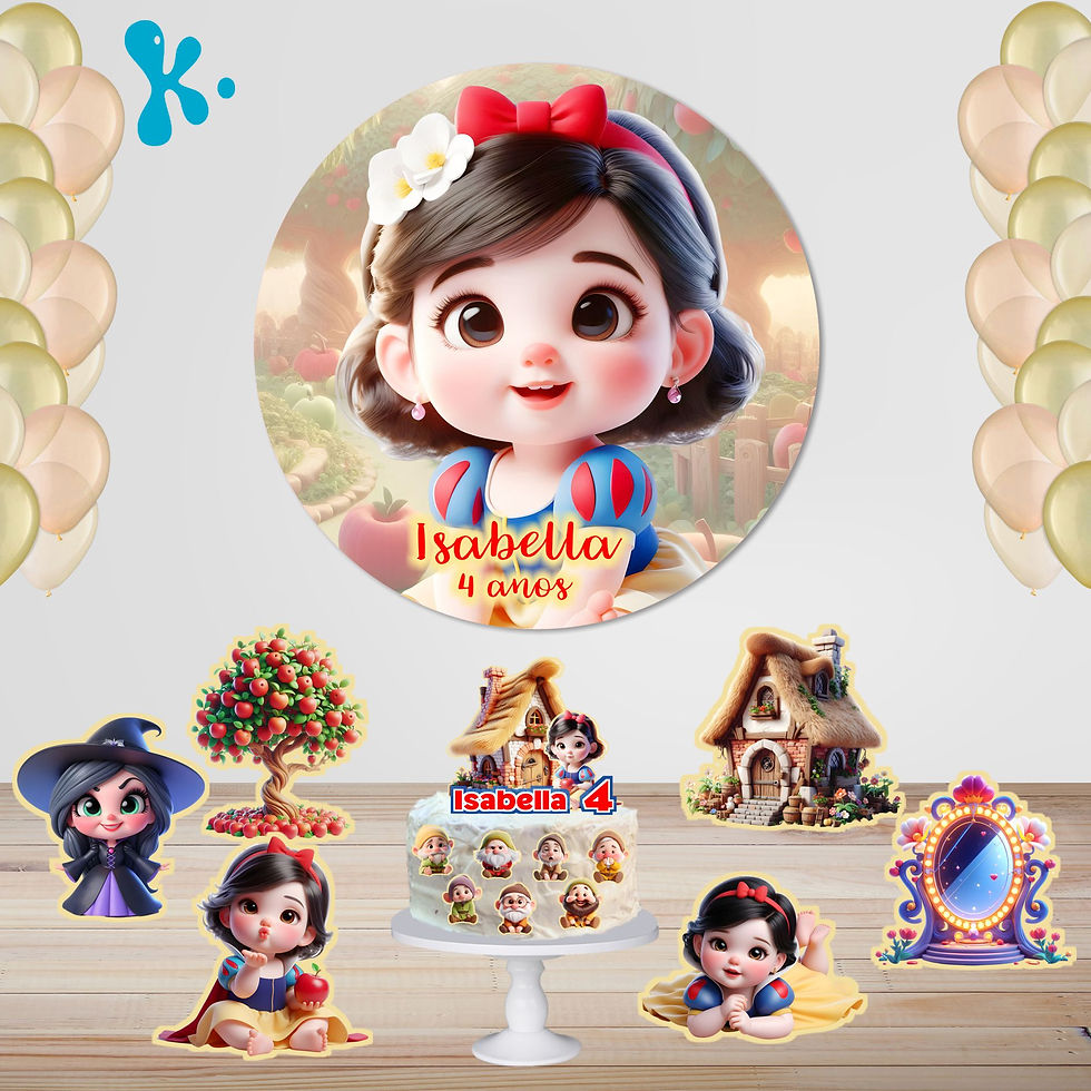 Kit de Festa Básico 2 Branca de Neve Baby