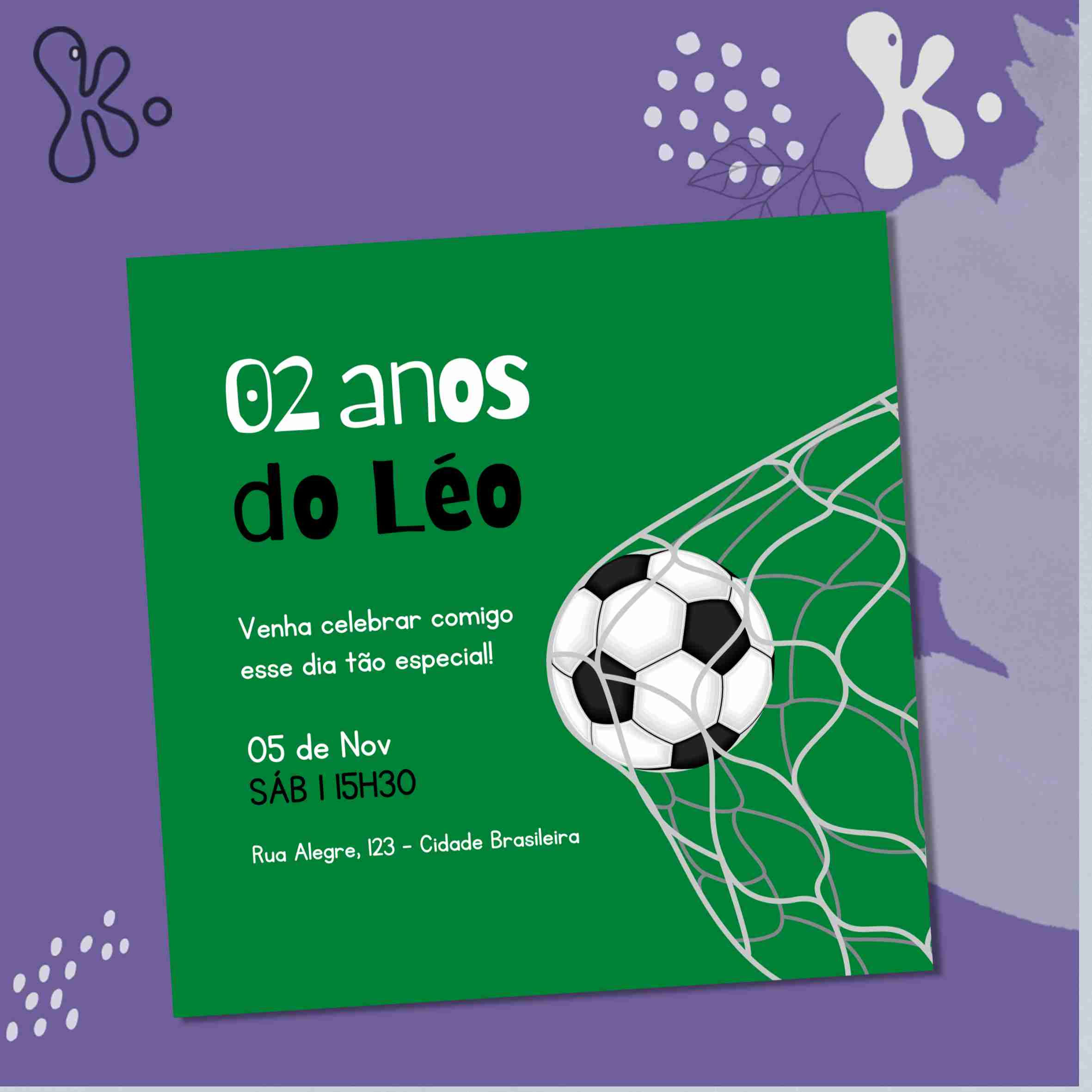 Convite Digital Futebol 10