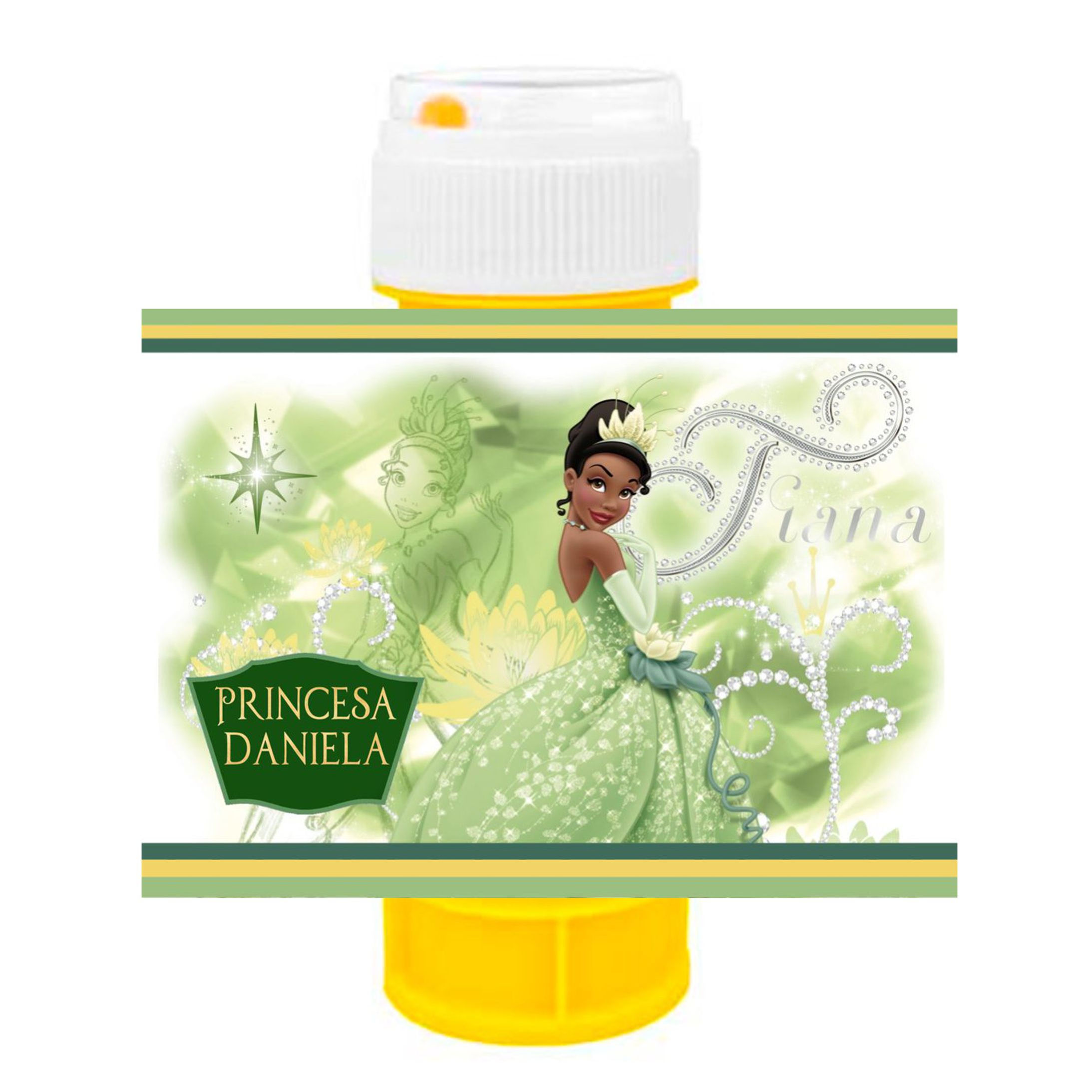 Autocolante para Bolinha de Sabão Princesa Tiana