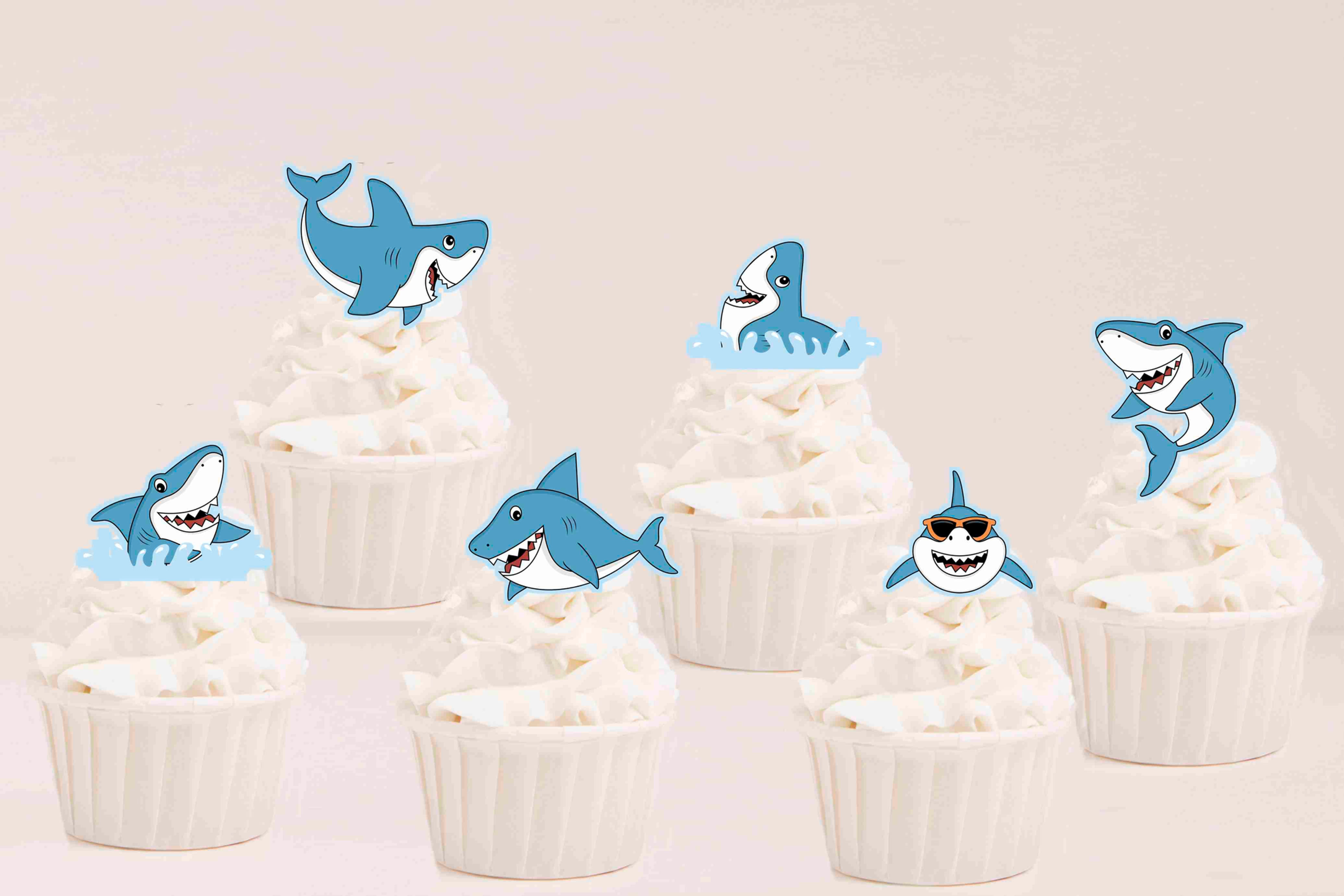 Toppers Recortados Tubarões