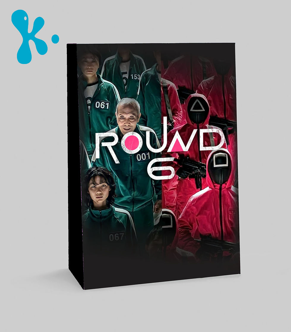 Saco lembrança Round 6 personalizado para festa juvenil temática