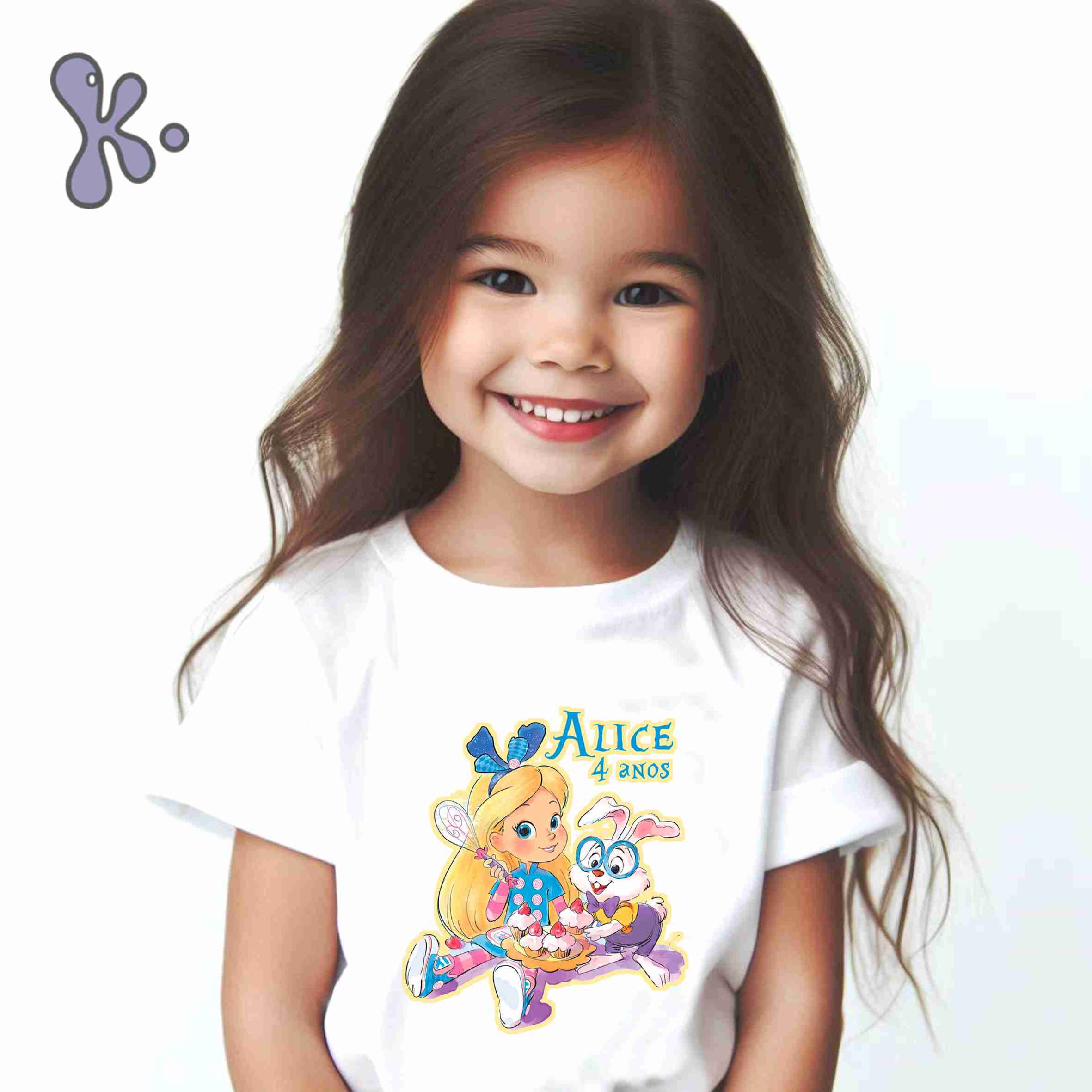 Arquivo Digital Personalizado para T-Shirt Alice na Doceria das Maravilhas