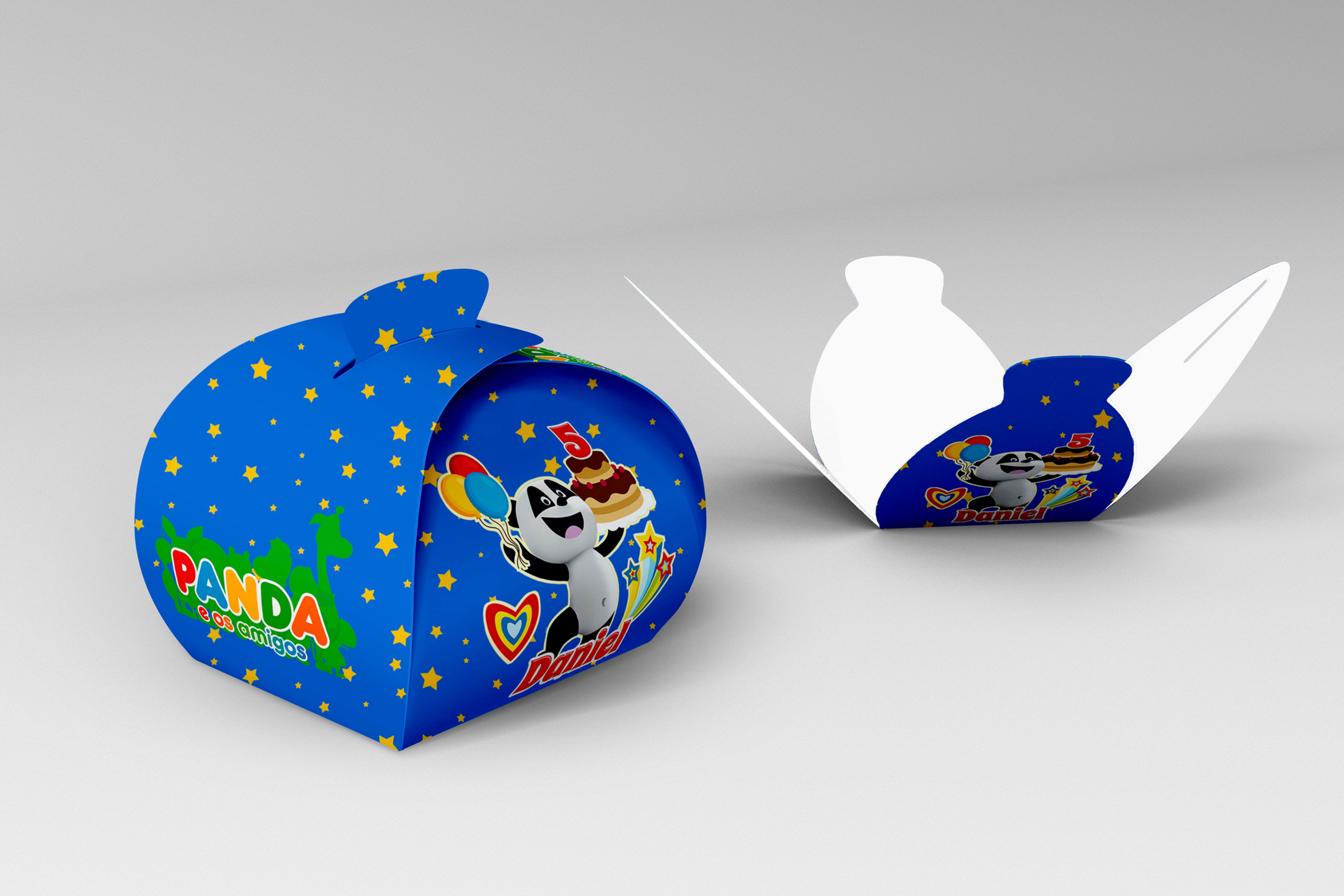 Caixa para Bombom Panda e os Amigos