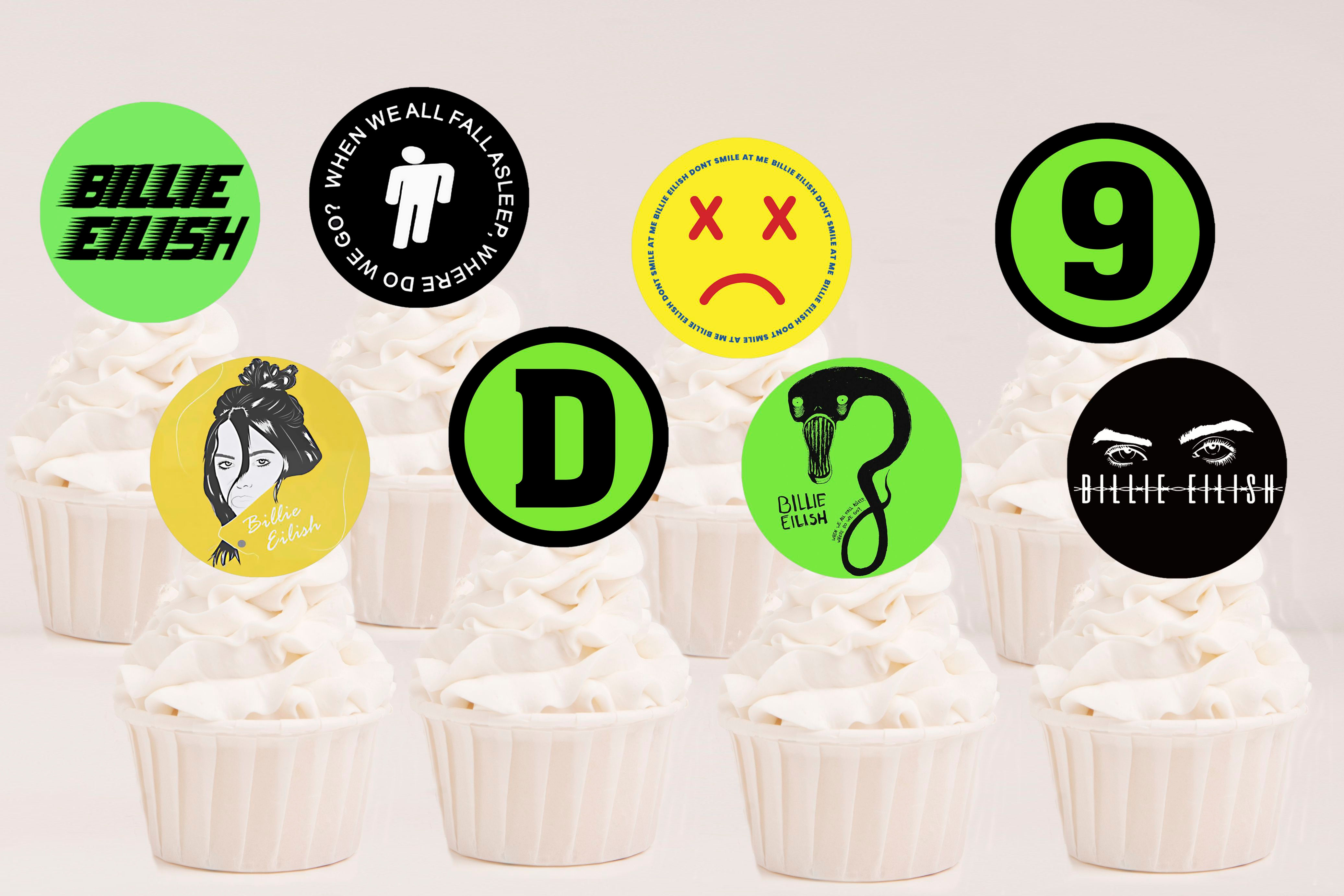 Toppers Cupcake Billie Eilish