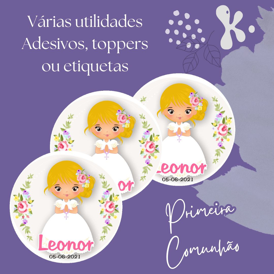 Círculos Multiusos Primeira Comunhão Menina 2
