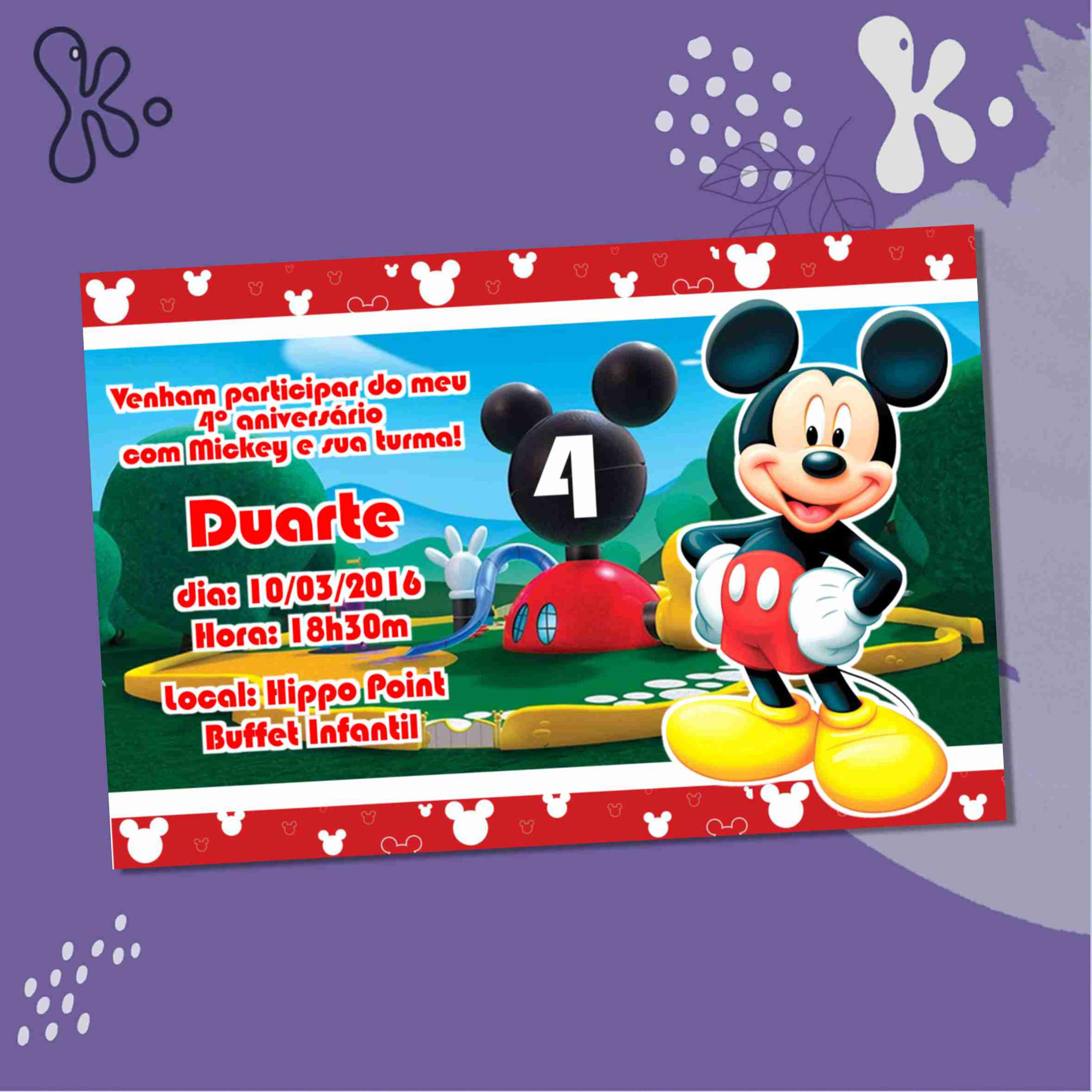 Convite Digital Mickey 1