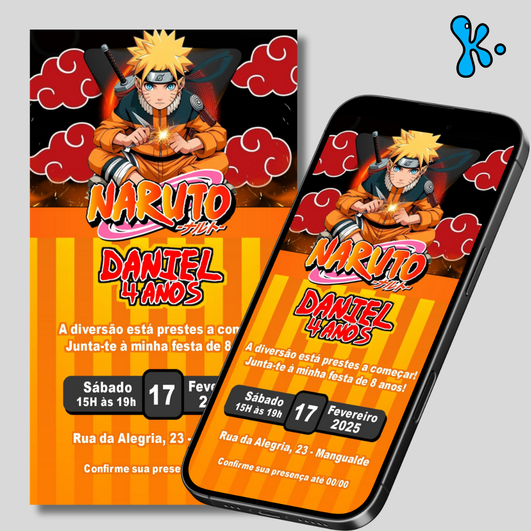 Convite Digital Naruto 18