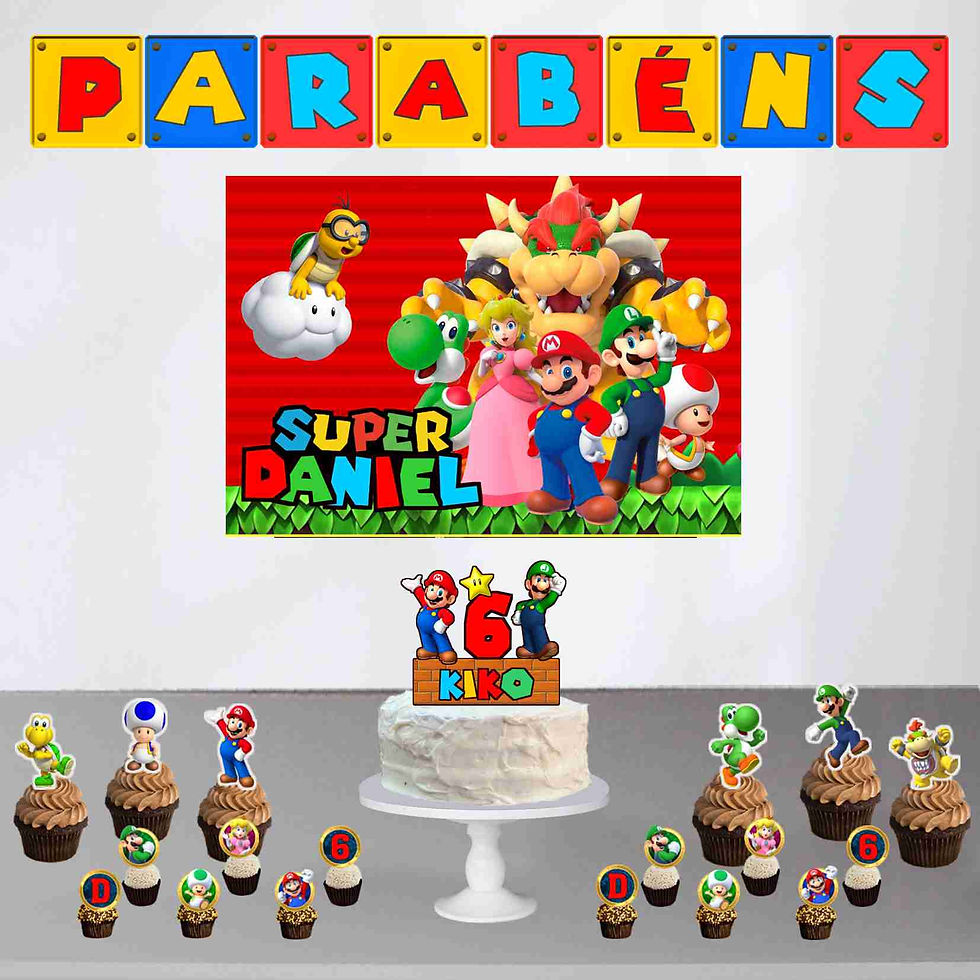 Kit Só Um Bolinho 1 Super Mario