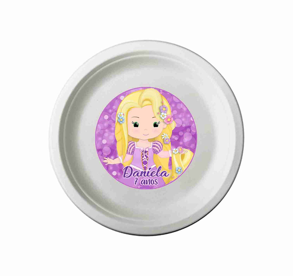 Autocolante para Prato Rapunzel Cute
