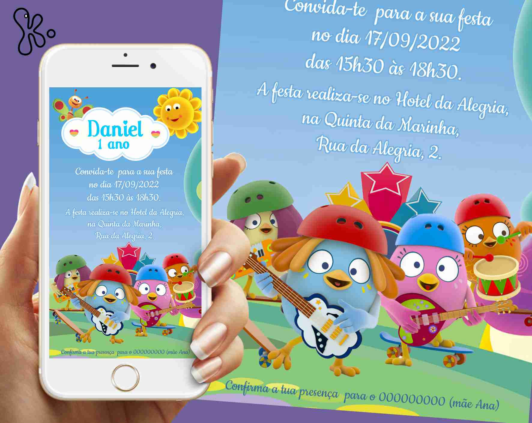 Convite Digital Egg Band | Baby TV