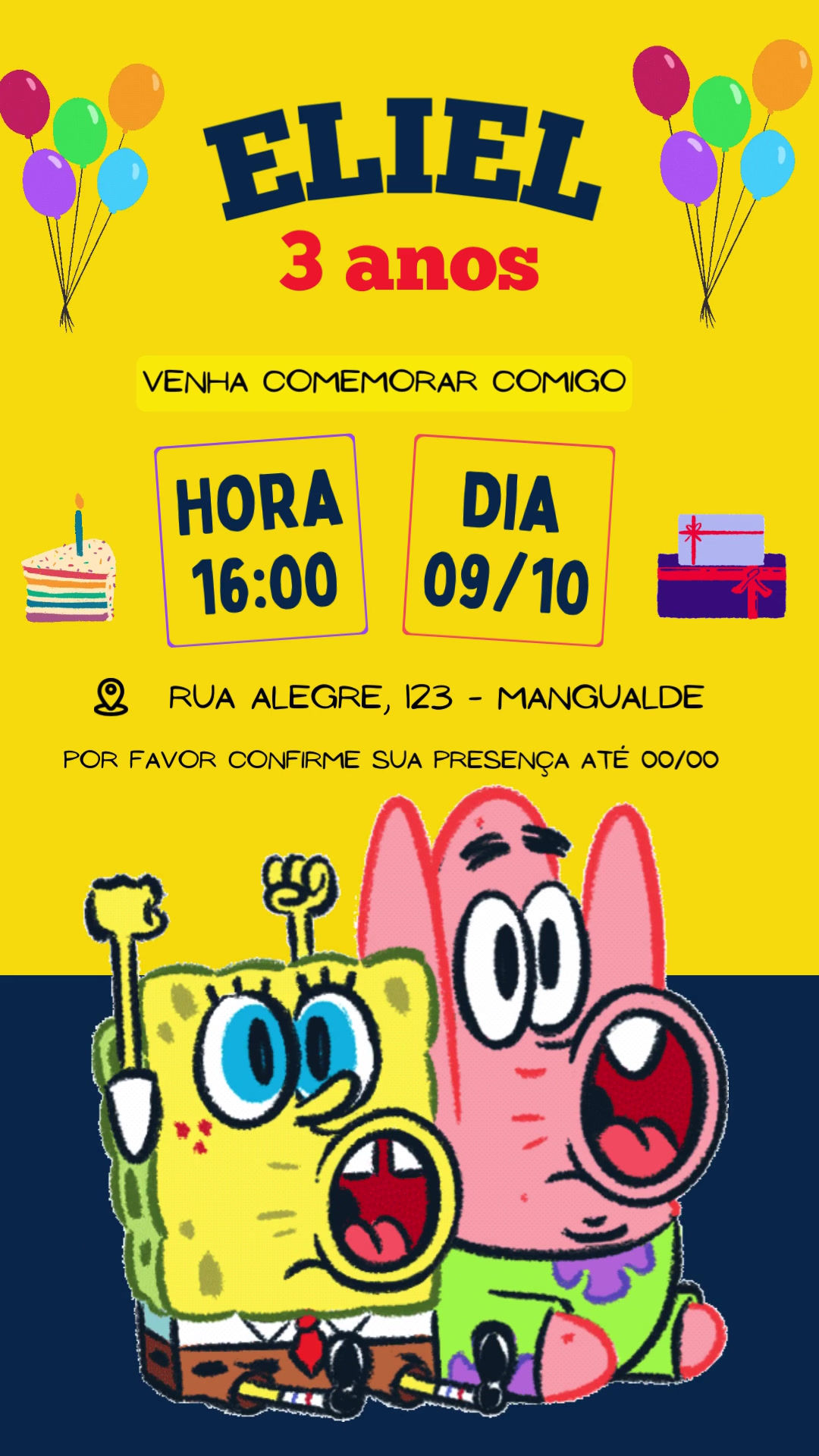 Convite Animado SpongeBob SquarePants 4