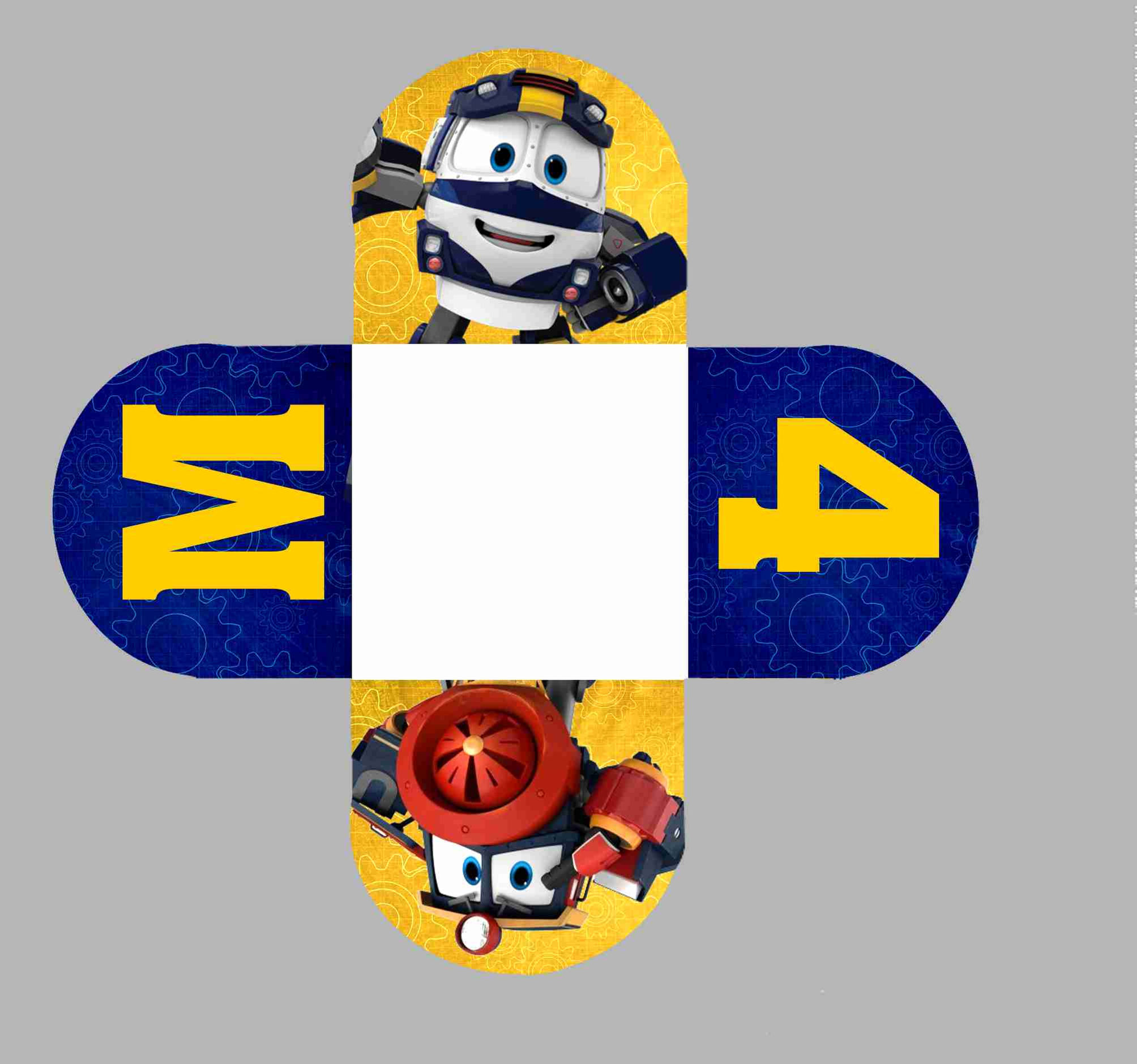 Caixetas para doces Robot Trains