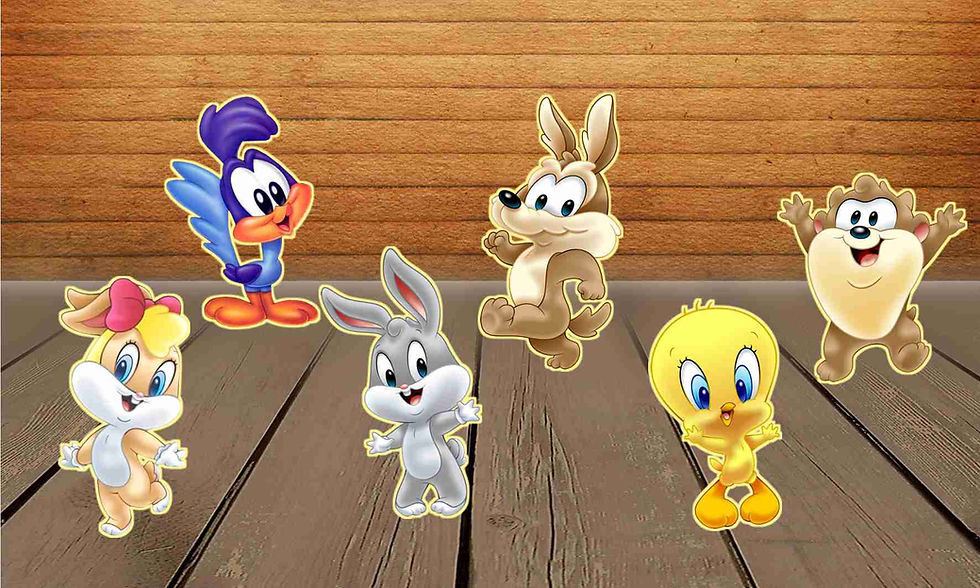 Figuras de mesa Baby Looney Tunes modernas com personagens animados