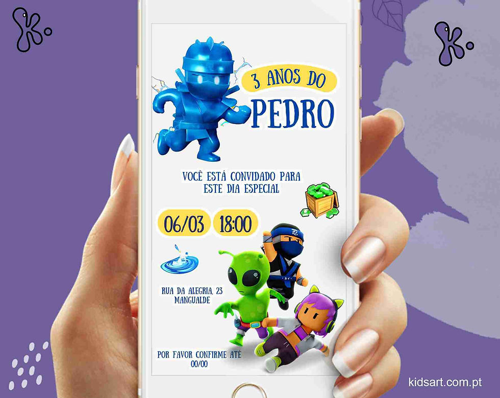 Convite Digital Stumble Guys 11a