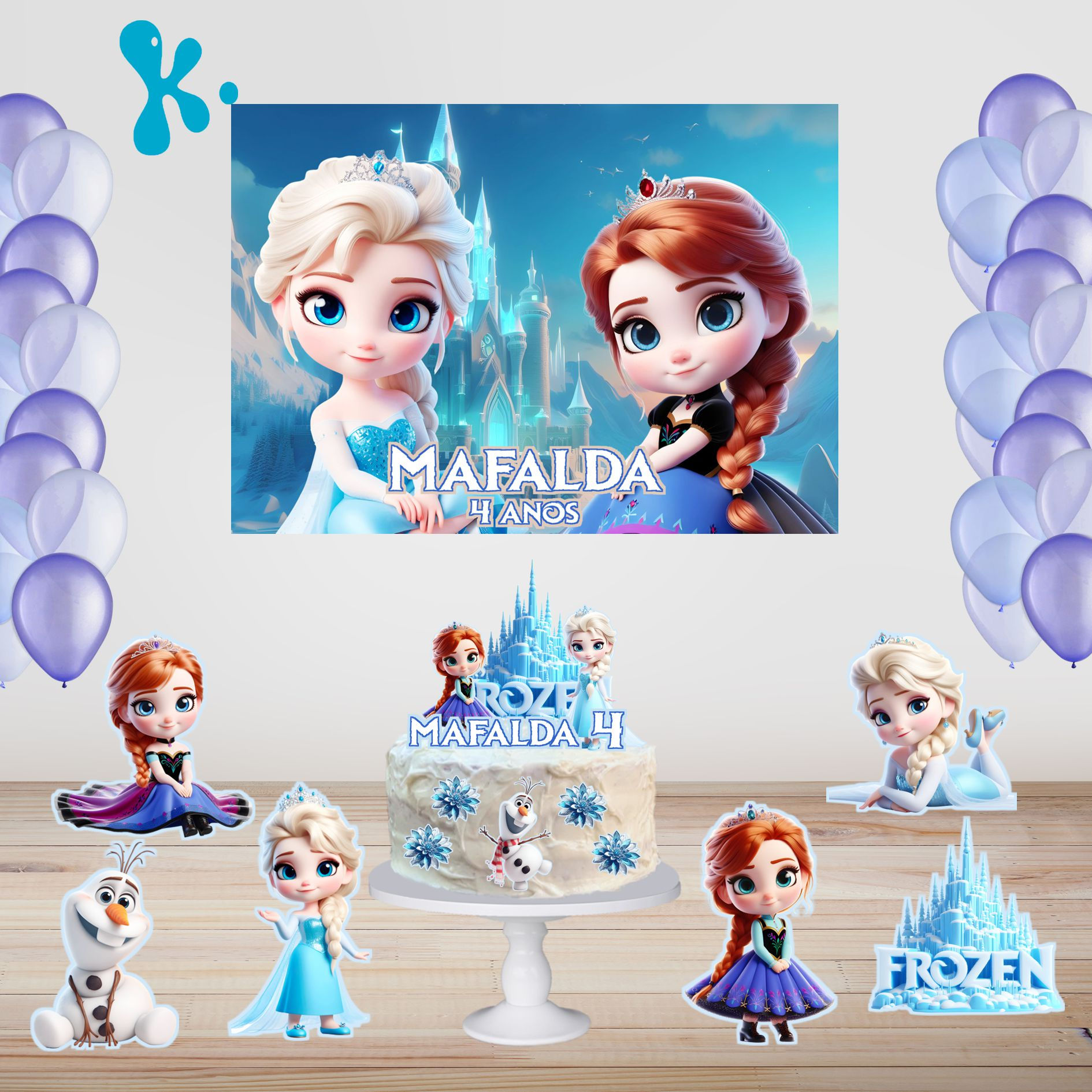 Kit de Festa Básico 1 Frozen