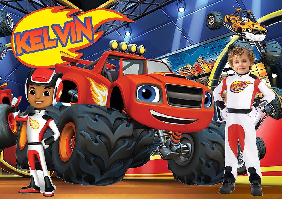 Cartaz A3 Blaze e as Monster Machines com foto