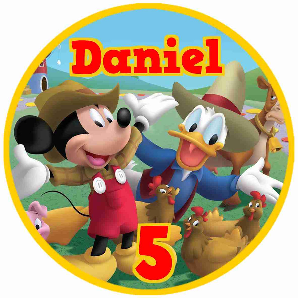 Autocolante 5cm Quinta do Mickey e do Donald