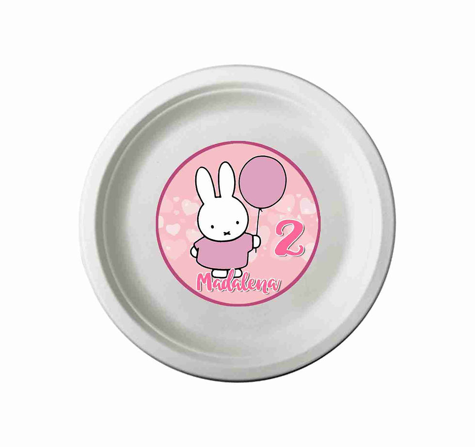 Autocolante para prato Coelhinha Miffy