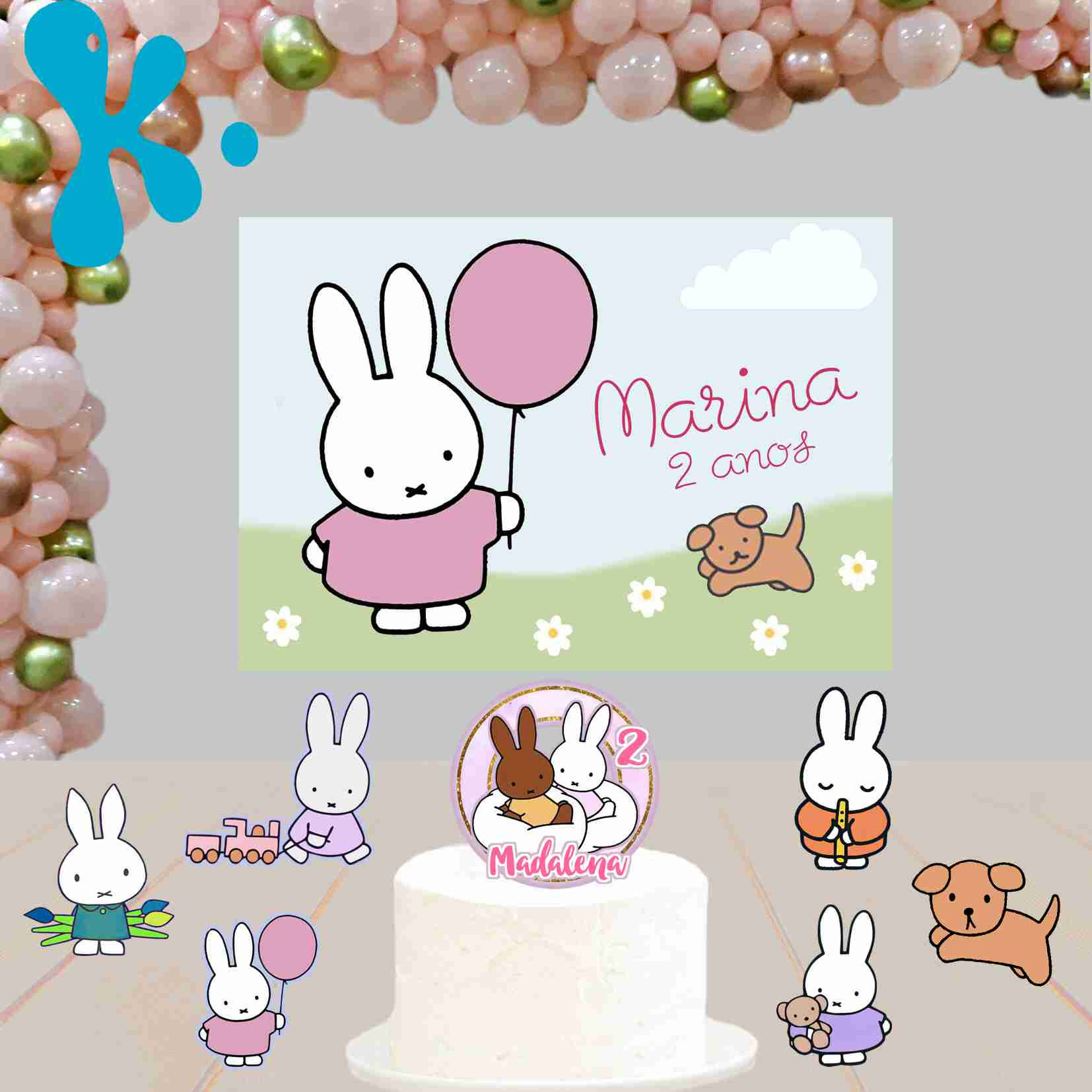 Kit de Festa Basico 1 Coelhinha Miffy